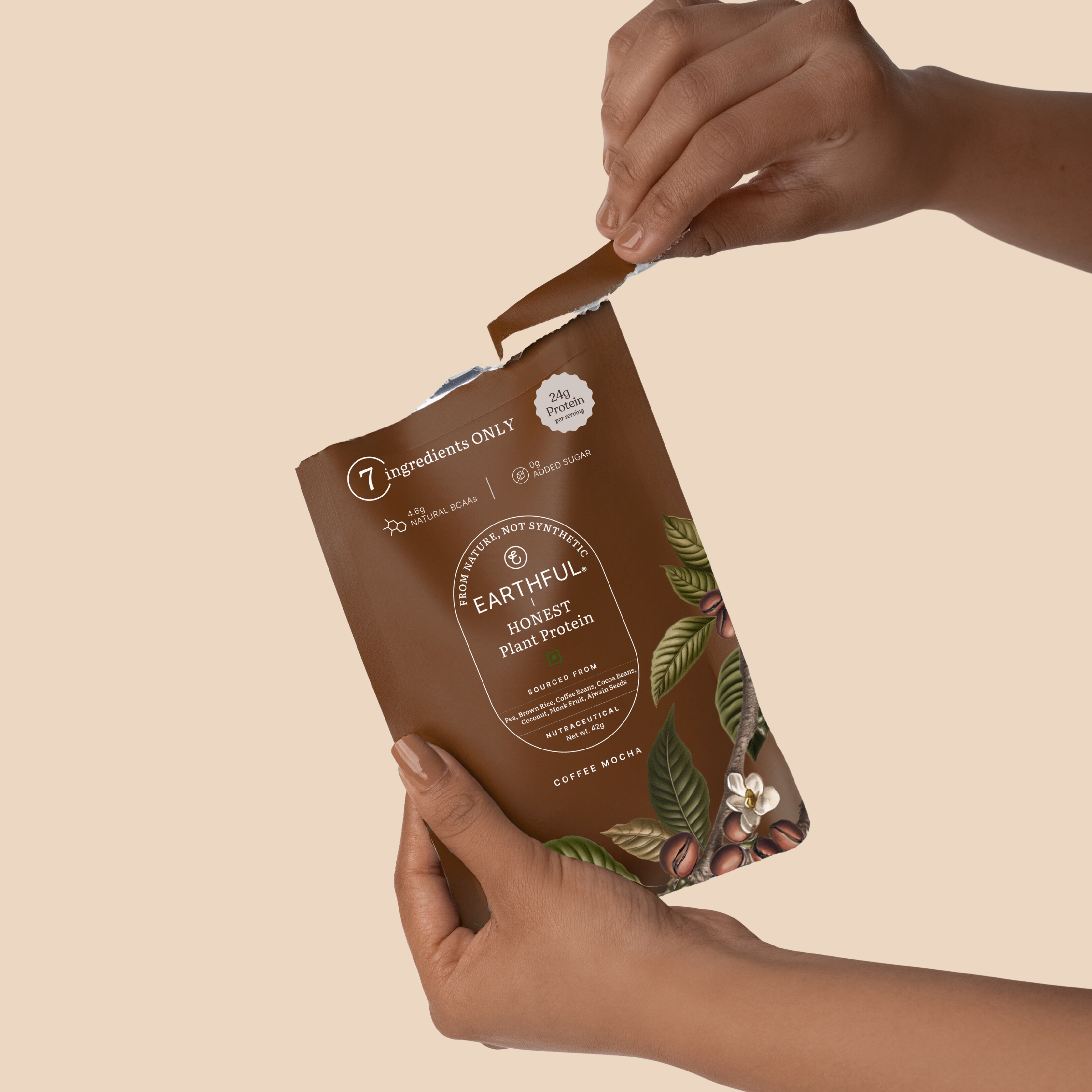 earthful honest plant protein coffee mocha