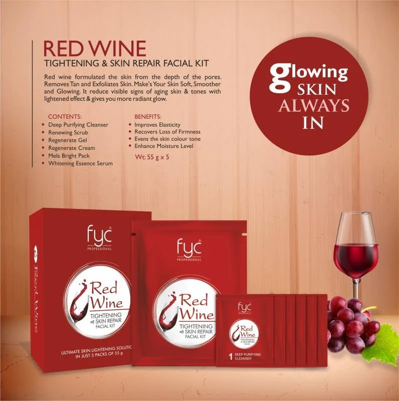FYC Professional Red Wine Tightening & Repair Facial Kit