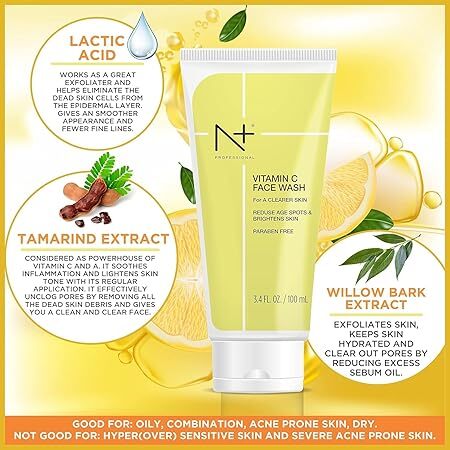 N+ Professional Vitamin C Face Wash For Oily to Normal Skin