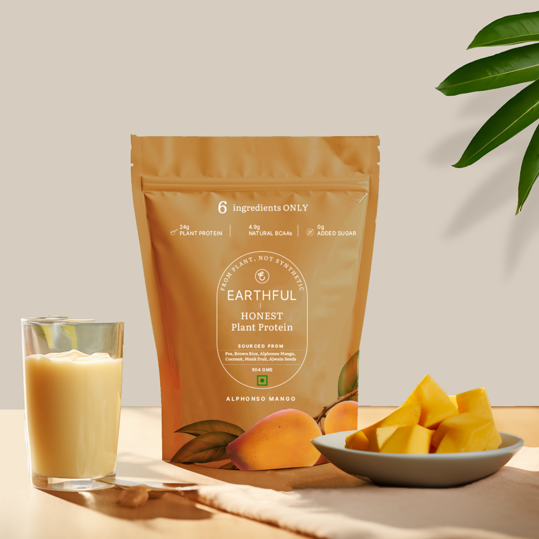 earthful honest plant protein alphonso mango