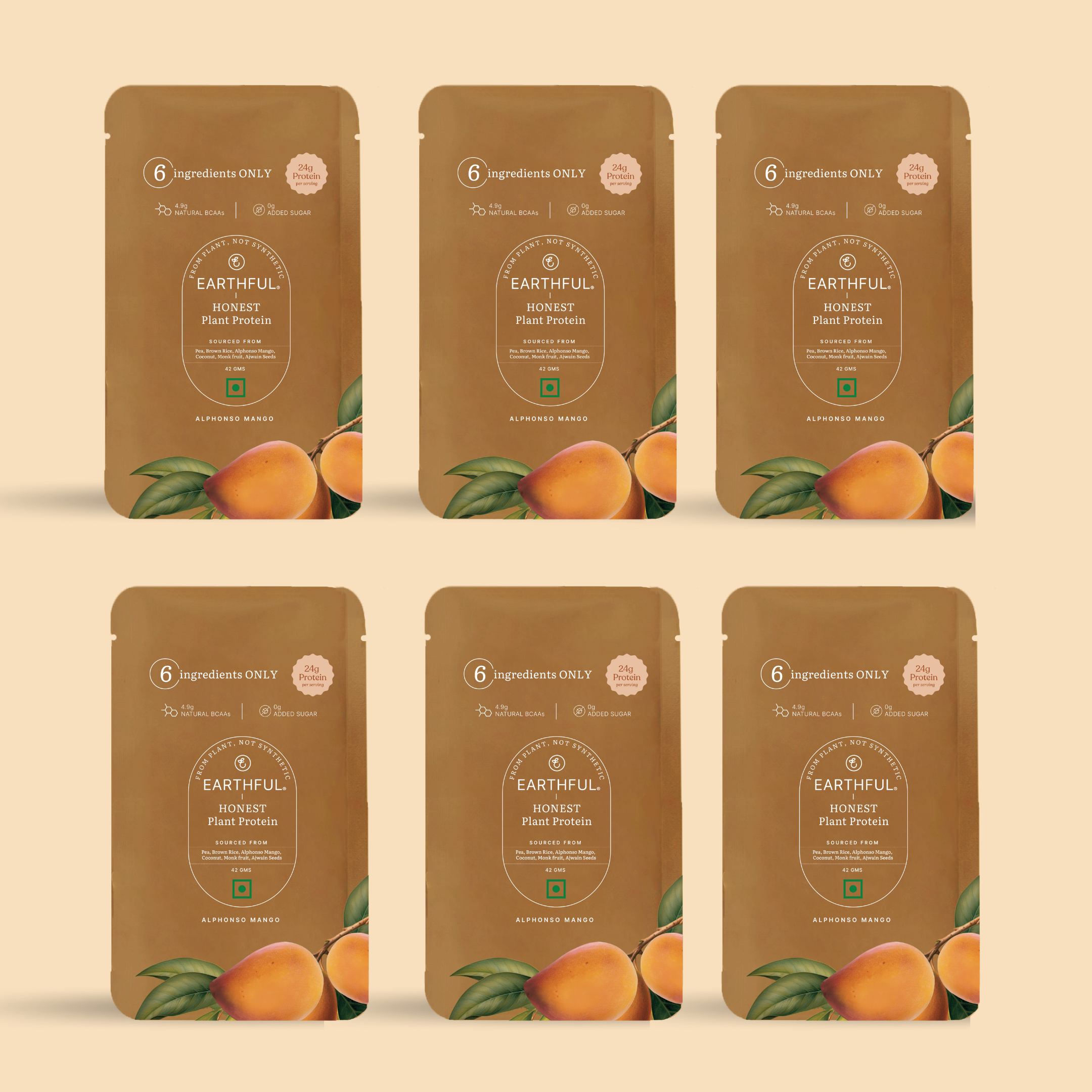 earthful honest plant protein alphonso mango