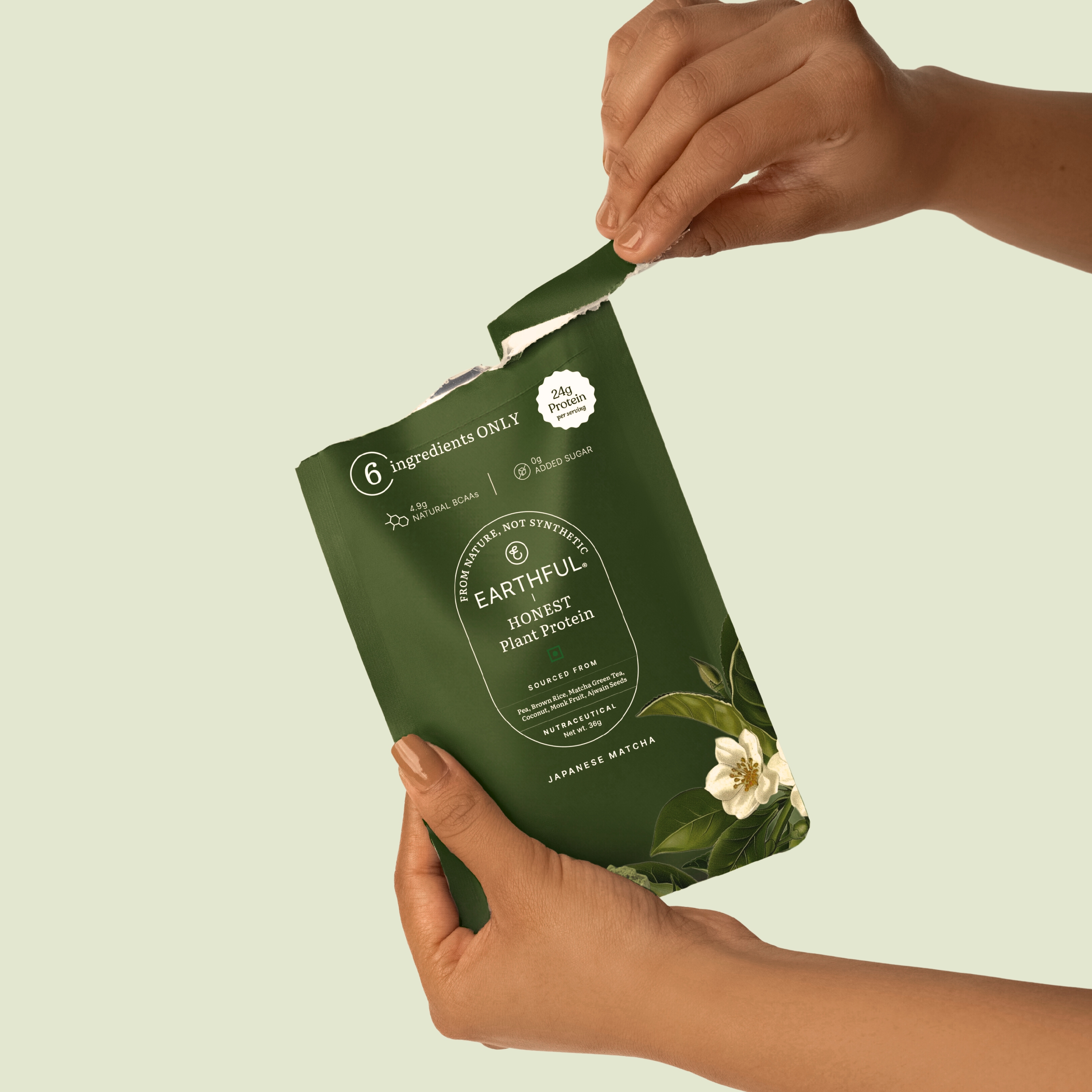 earthful honest plant protein japanese matcha