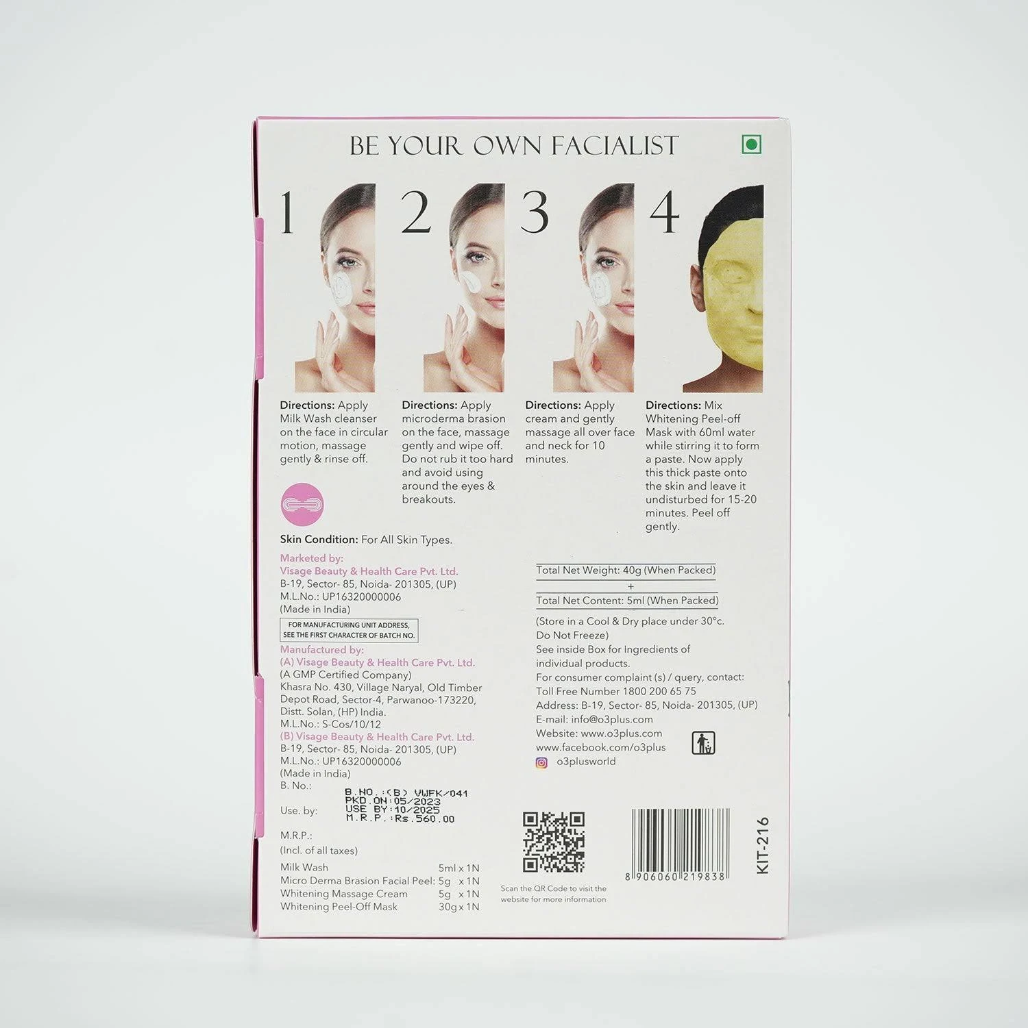 O3+ Brightening Facial Single Dose Kit
