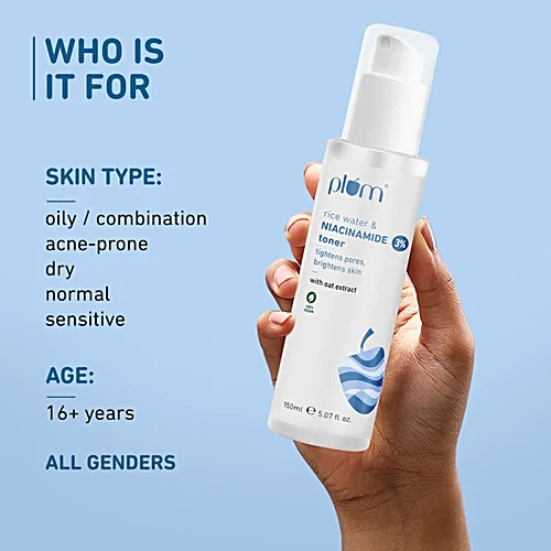 Plum 3% Niacinamide Face Toner with Rice Water