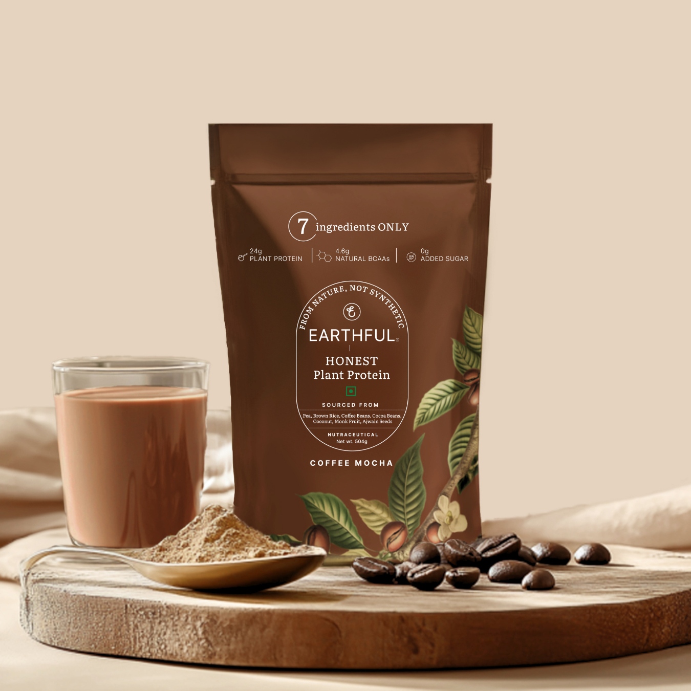 earthful honest plant protein coffee mocha