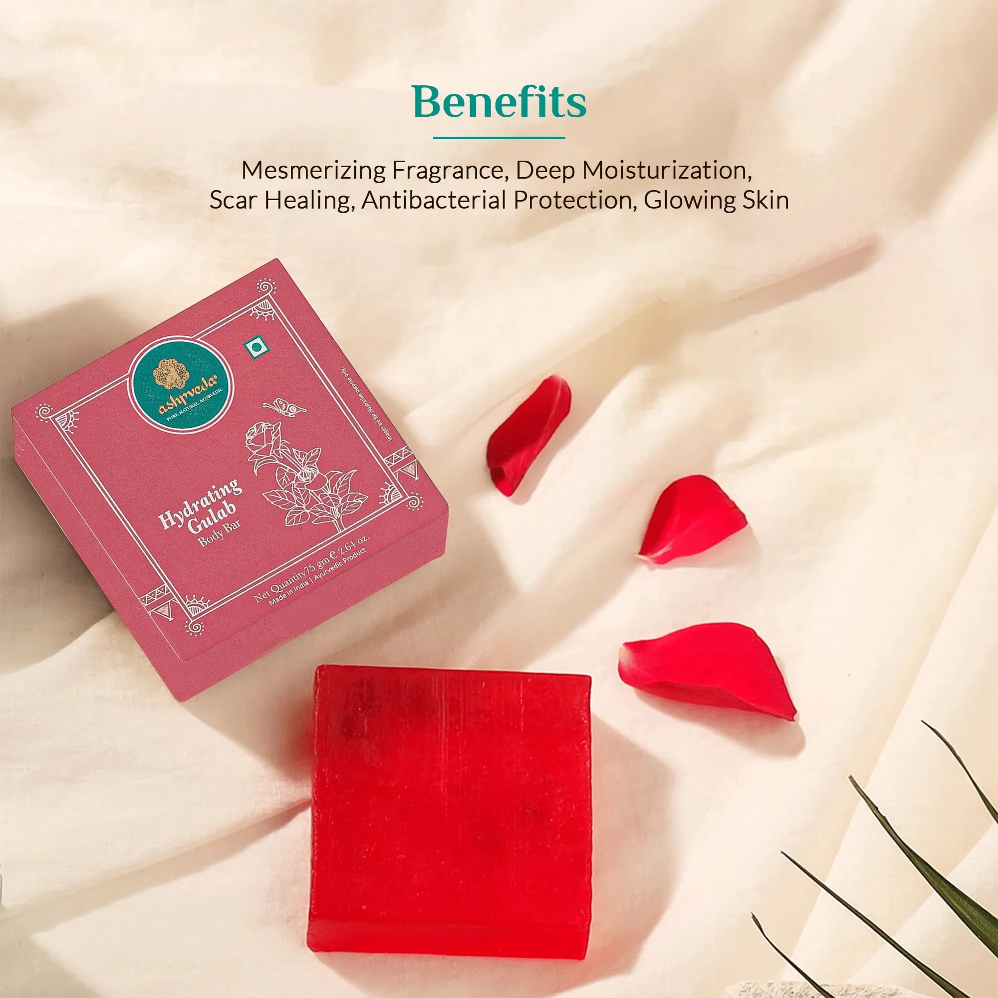 ashpveda Hydrating Gulab Bathing Bar