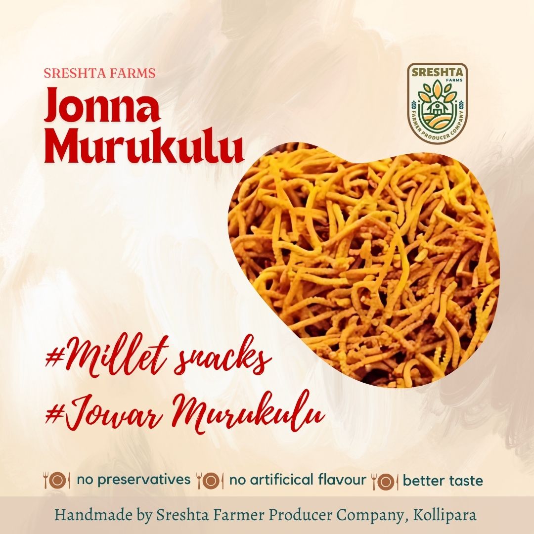 sreshta farms crispy murukulu healthy south indian snack jonna jawar 