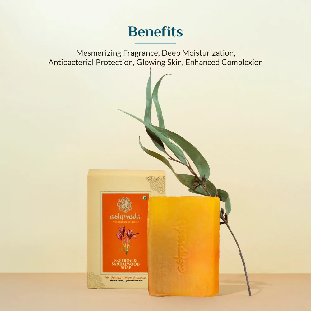 ashpveda Sandalwood & Saffron Bathing Soap