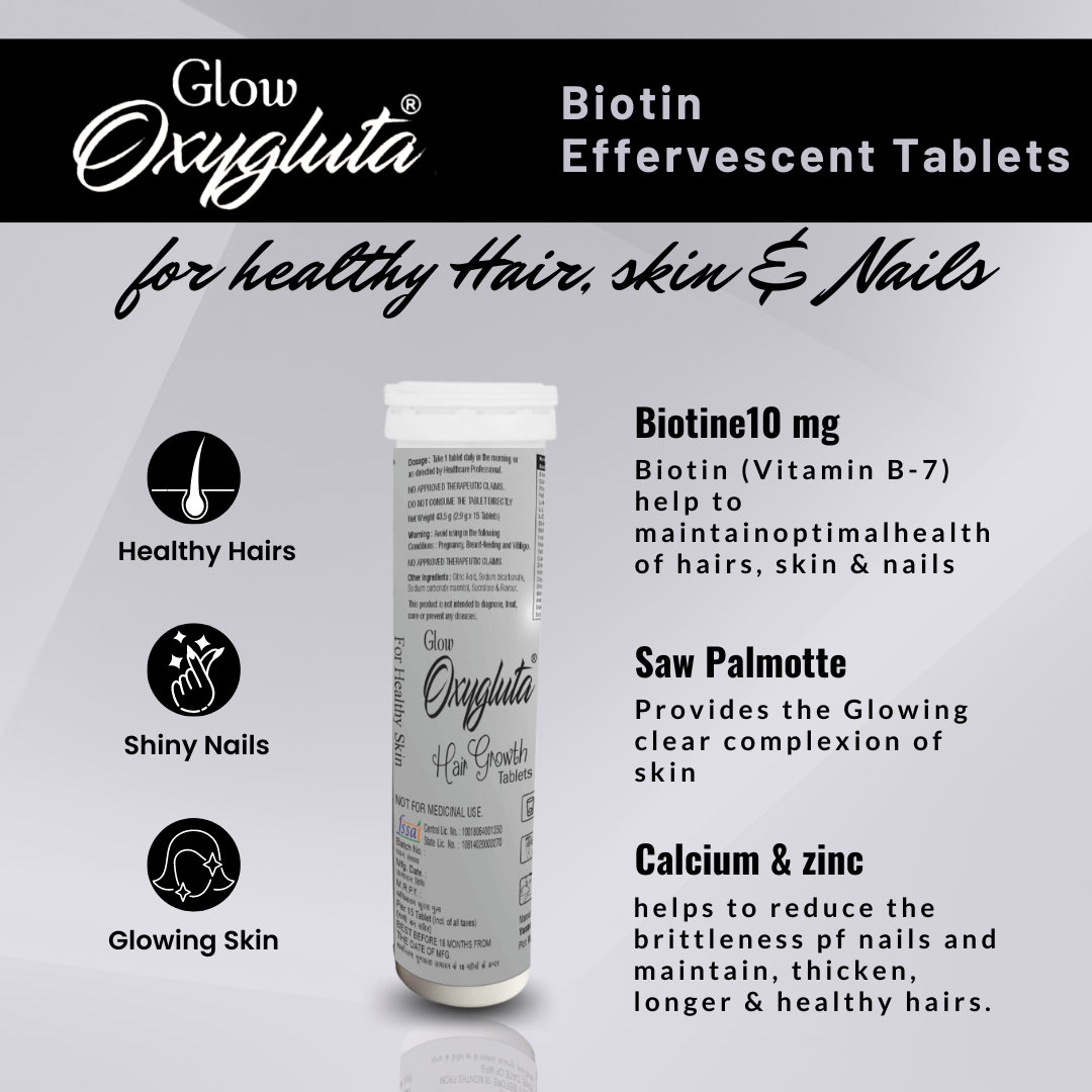 Glow Oxygluta Biotin Effervescent Tablets