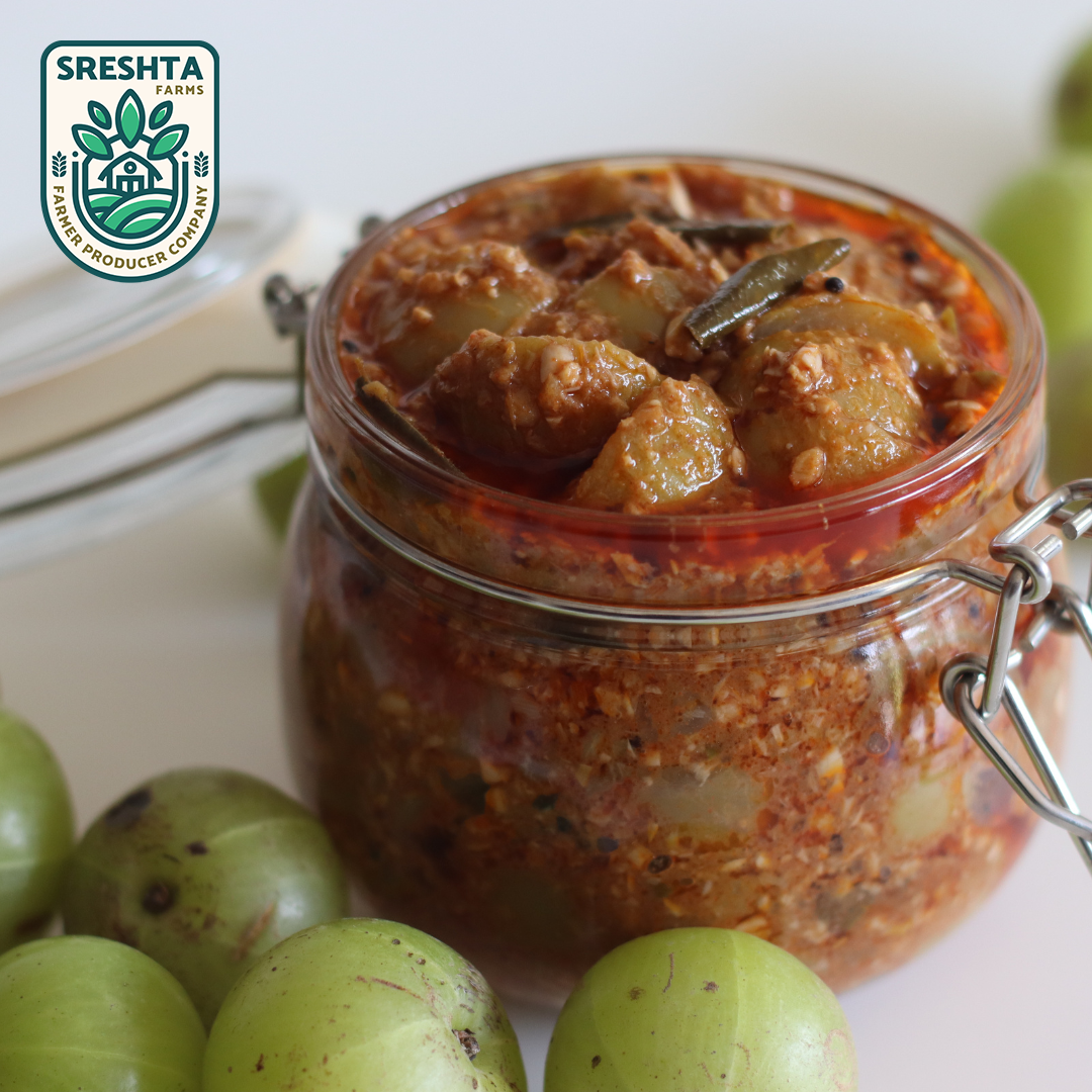 sreshta farms andhra amla pickle tangy and traditional taste