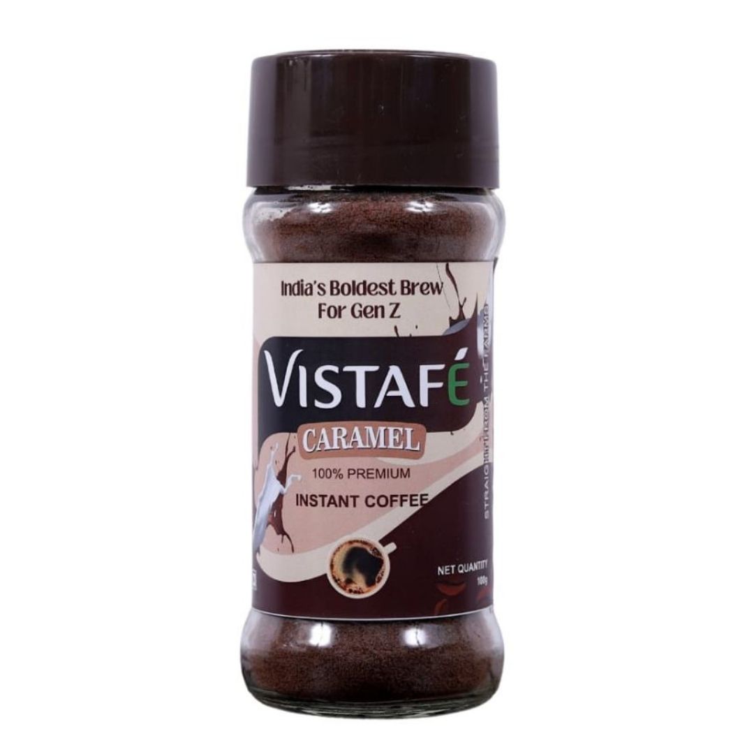 vistafe caramel instant coffee for smooth sweet taste