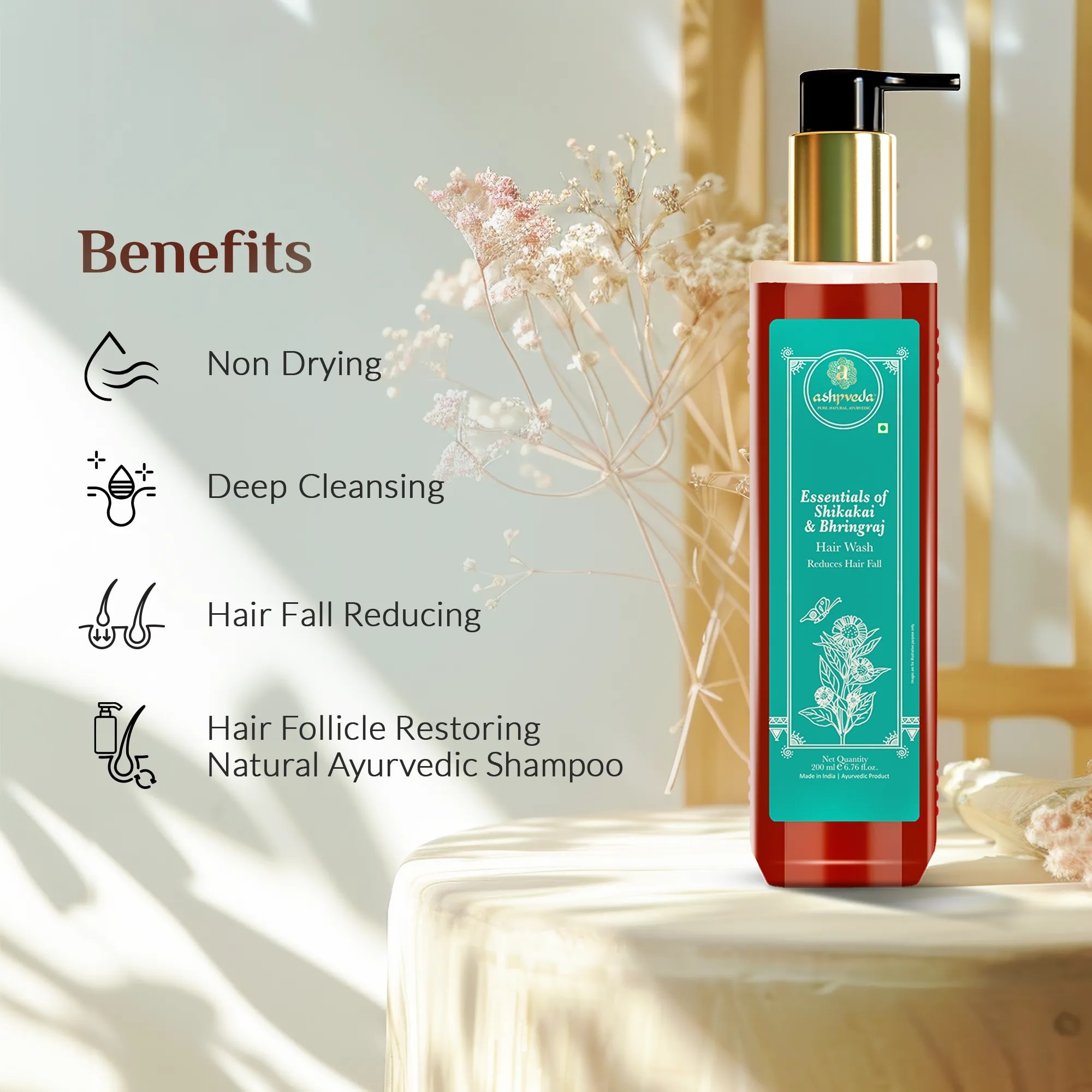 Shikakai and Bhringraj Hair Wash Shampoo & Conditioner