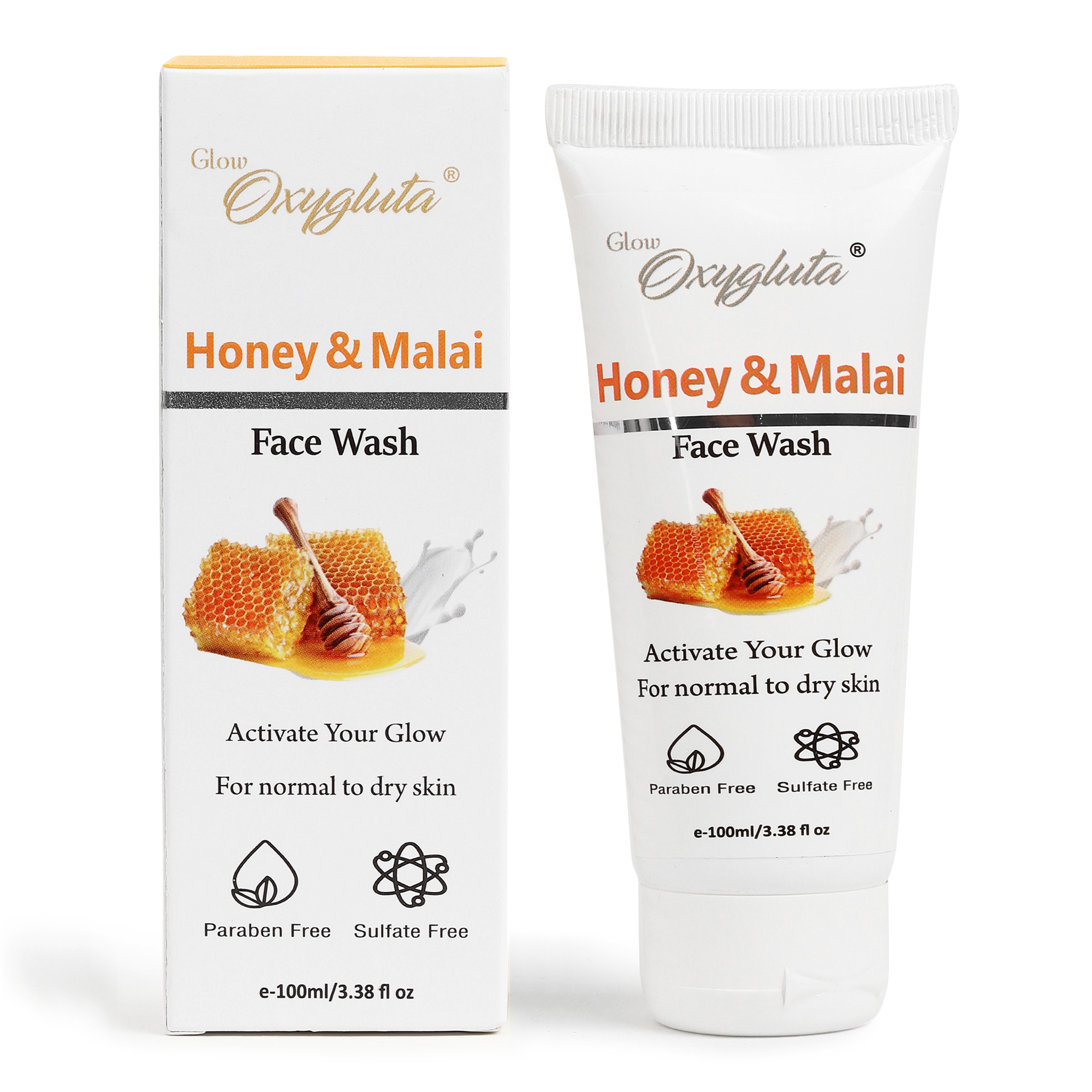 Glow Oxygluta Honey Malai Face Wash