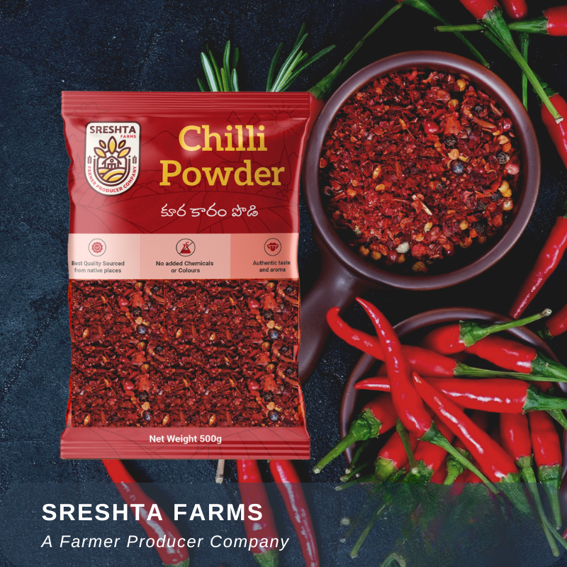 sreshta farms natural masala chilli powder