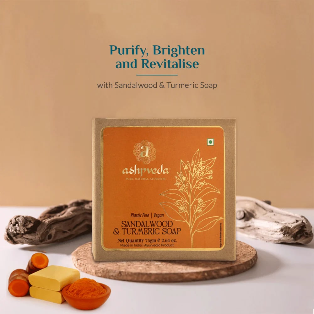 ashpveda Sandalwood & Turmeric Bathing Soap