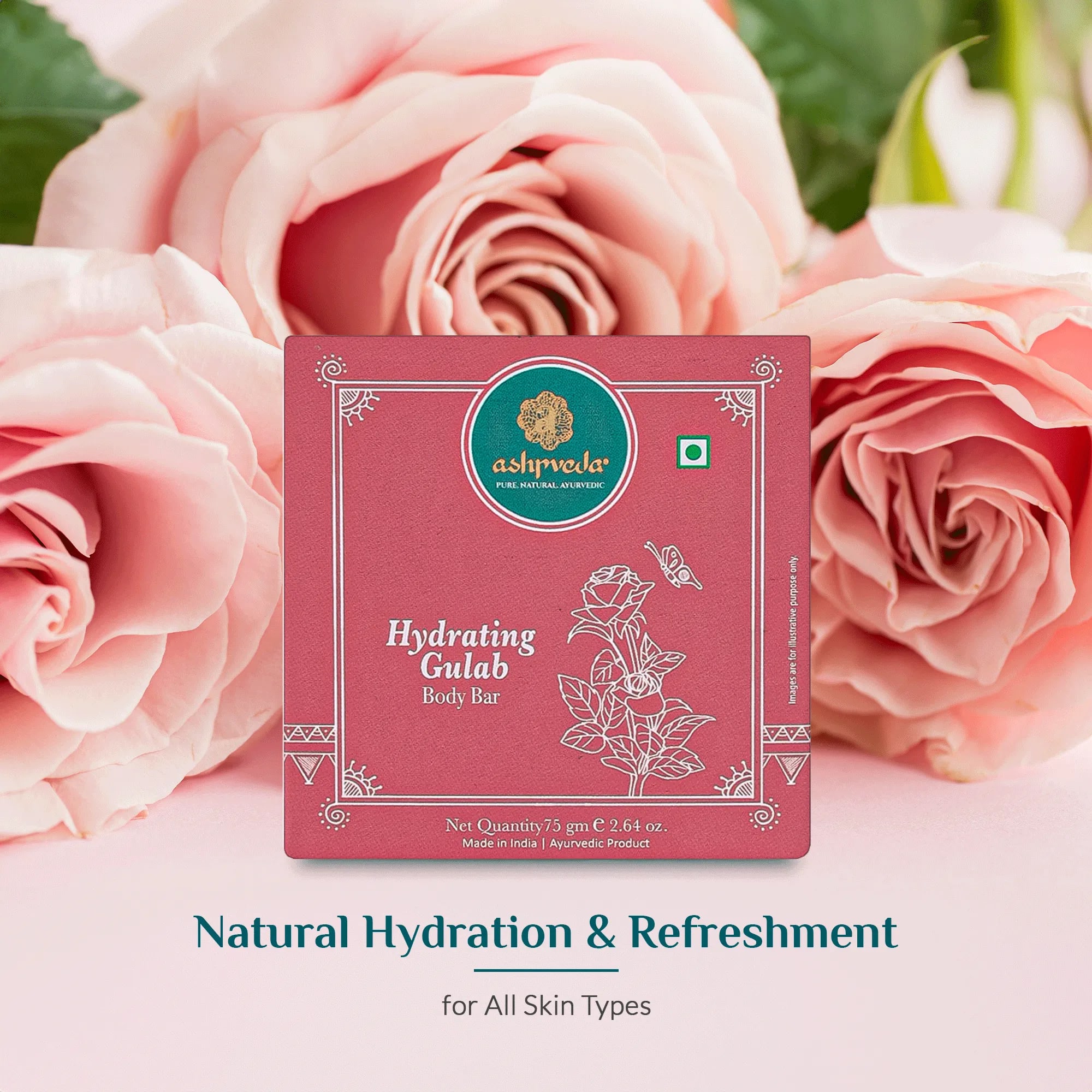ashpveda Hydrating Gulab Bathing Bar