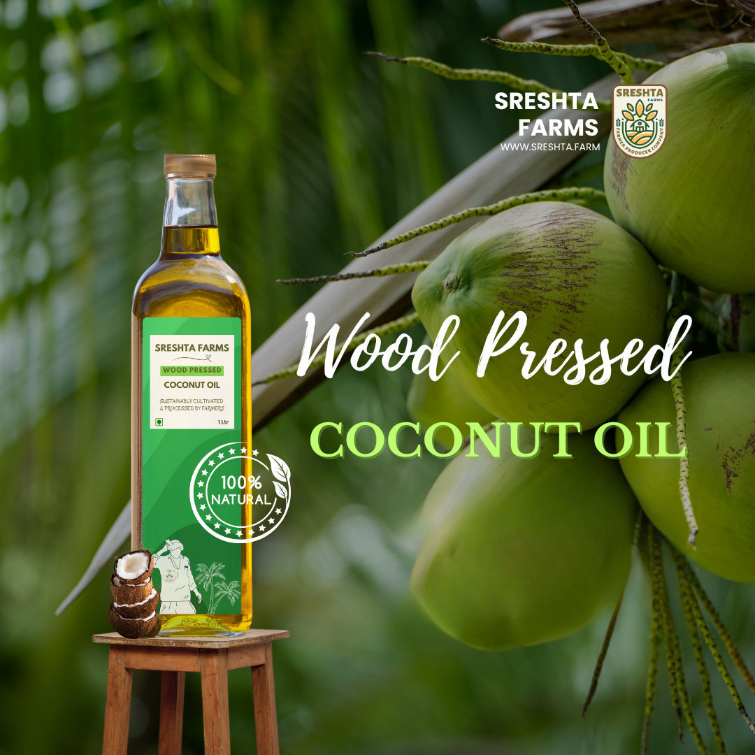 sreshta farms wood pressed coconut oil