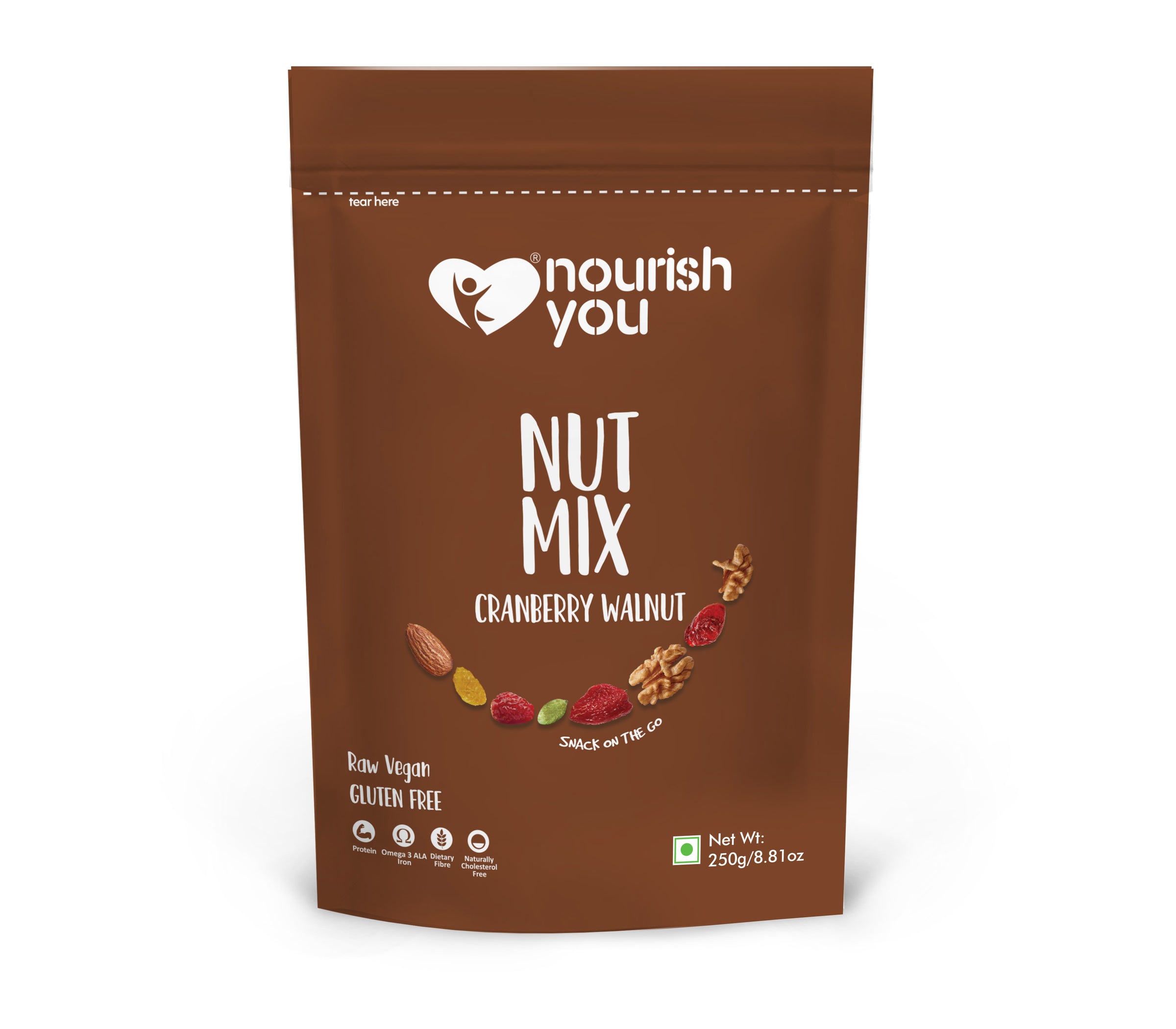 nourish you cranberry walnut nuts and trail mix