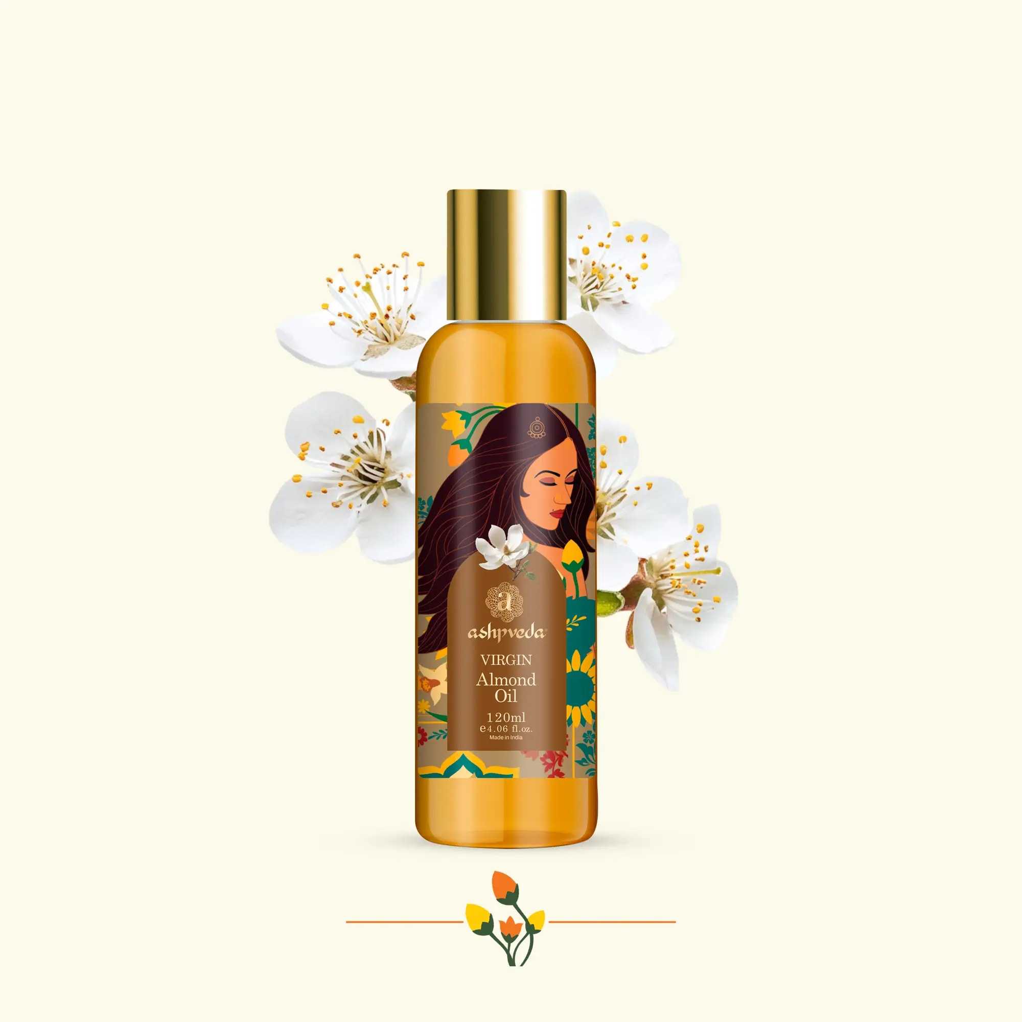 ashpveda Cold Pressed Almond Oil for Skin and Hair