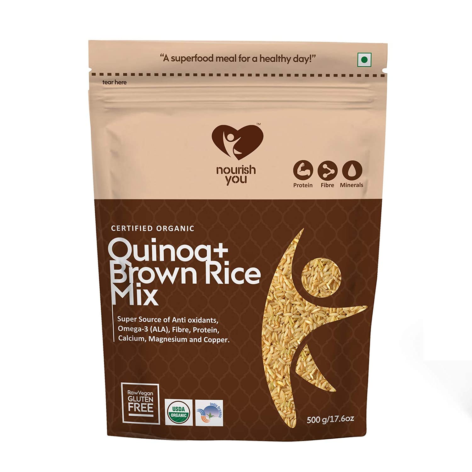 nourish you white quinoa and brown rice mix