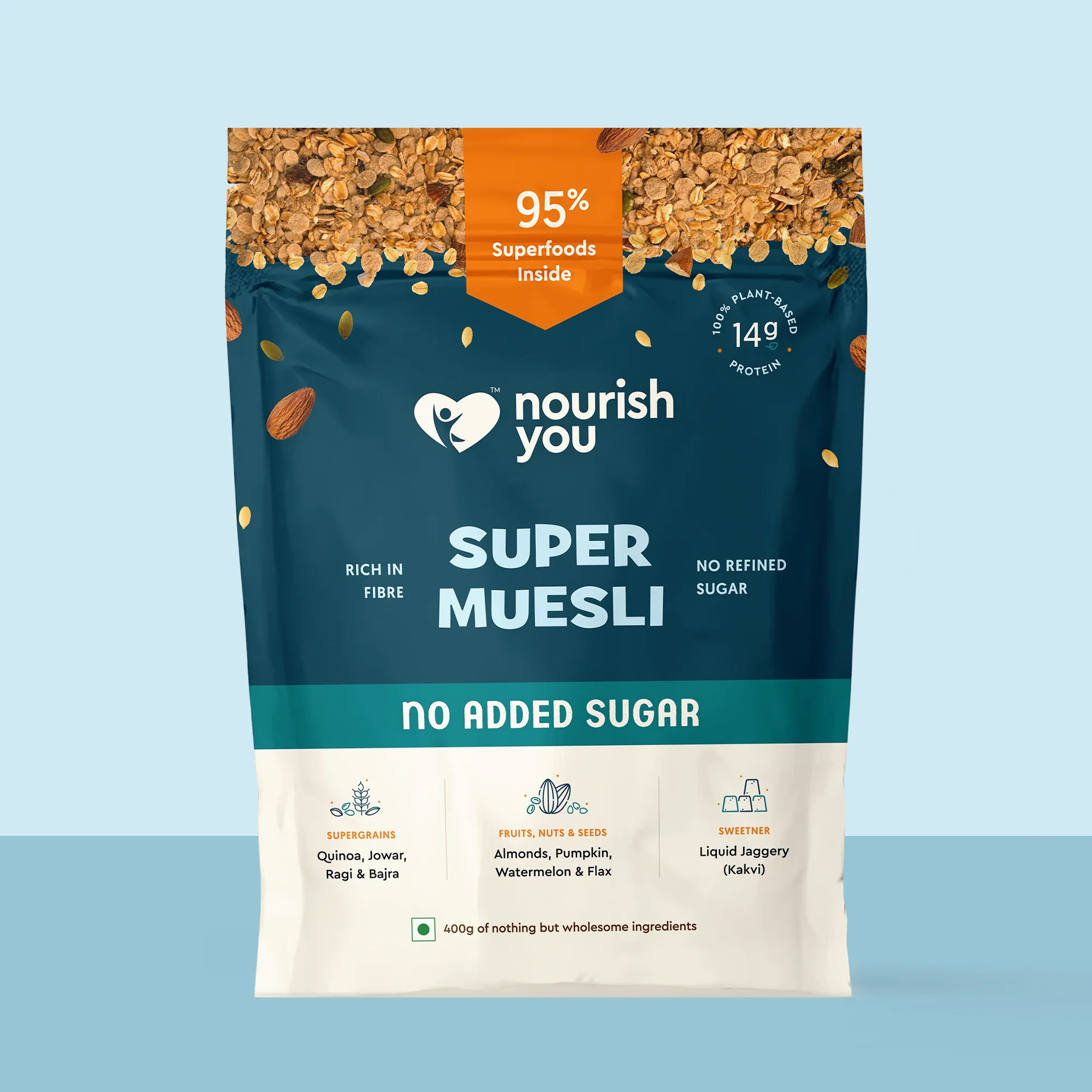 nourish you super muesli no added sugar