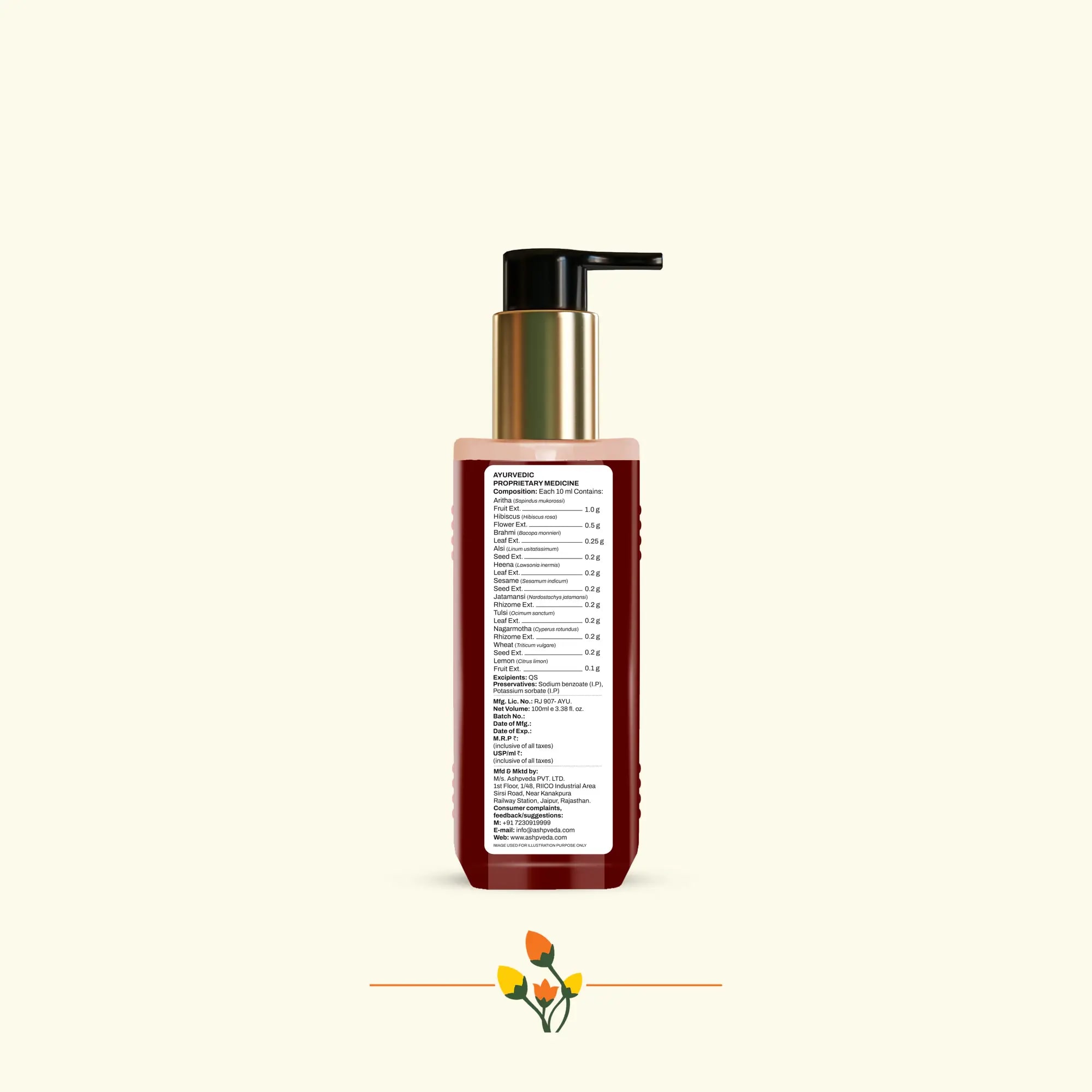 ashpveda Japapatti & Brahmi Hair Wash