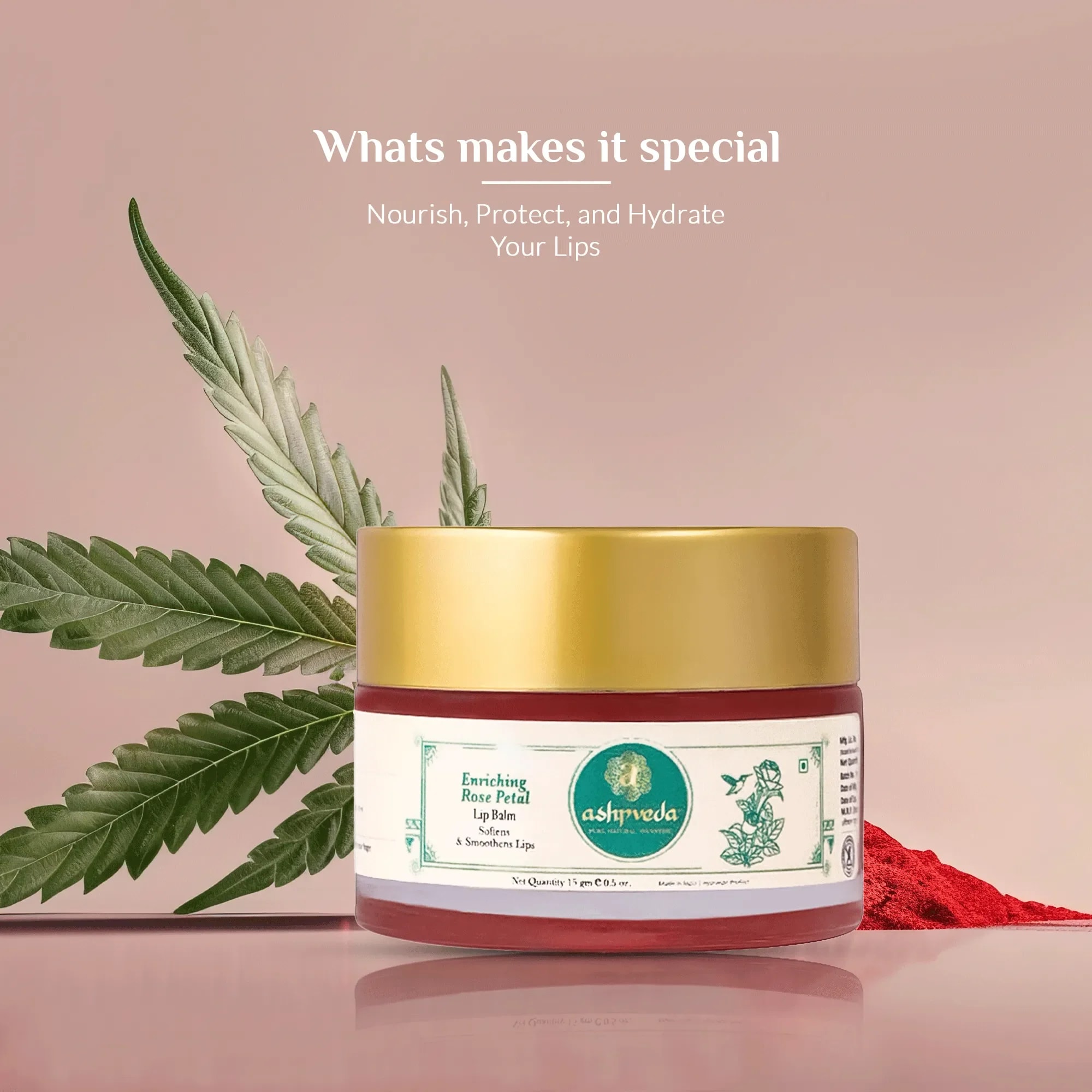 ashpveda Enriching Rose Petal Lip Balm
