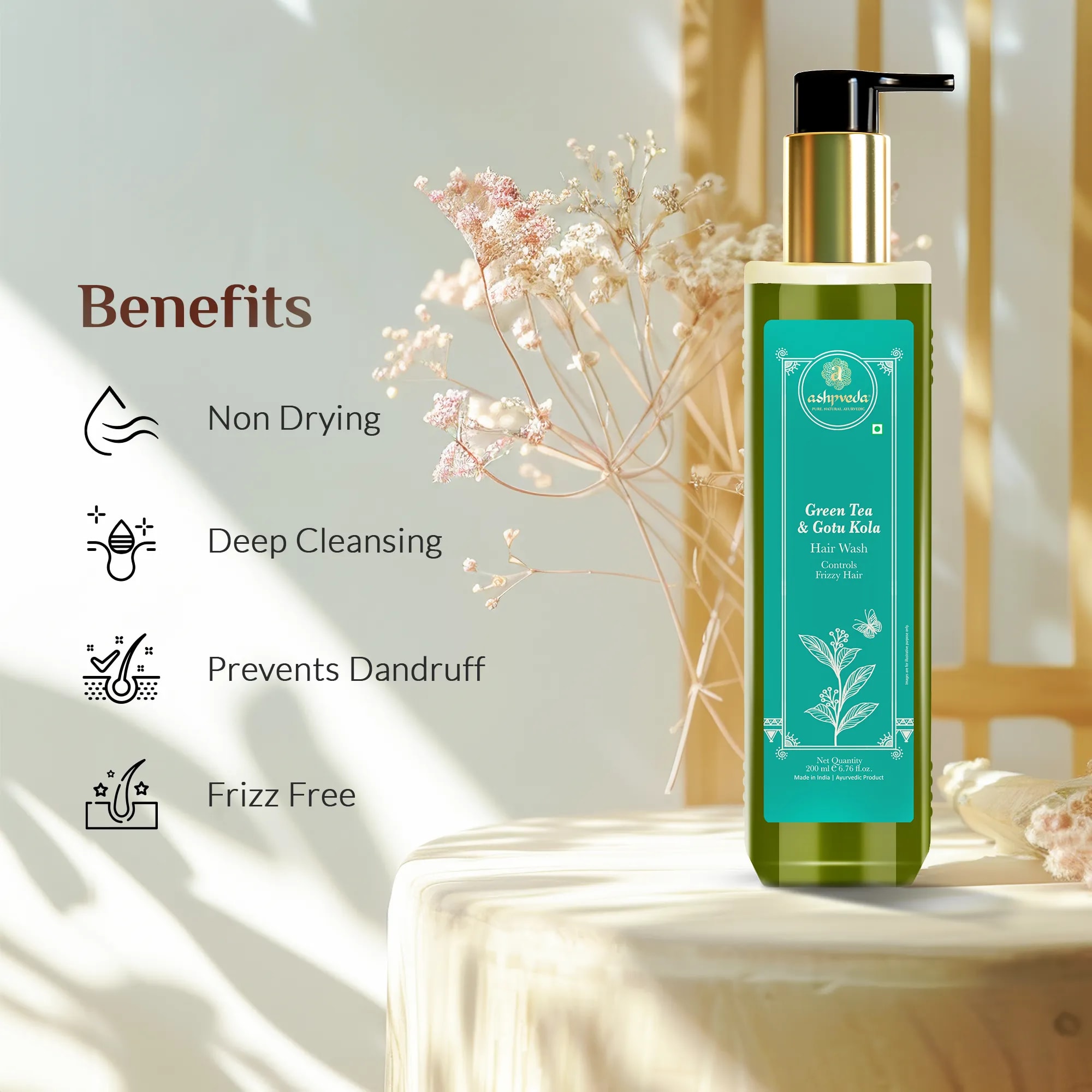 Gotu Kola and Green Tea Hair Wash & Conditioner Combo
