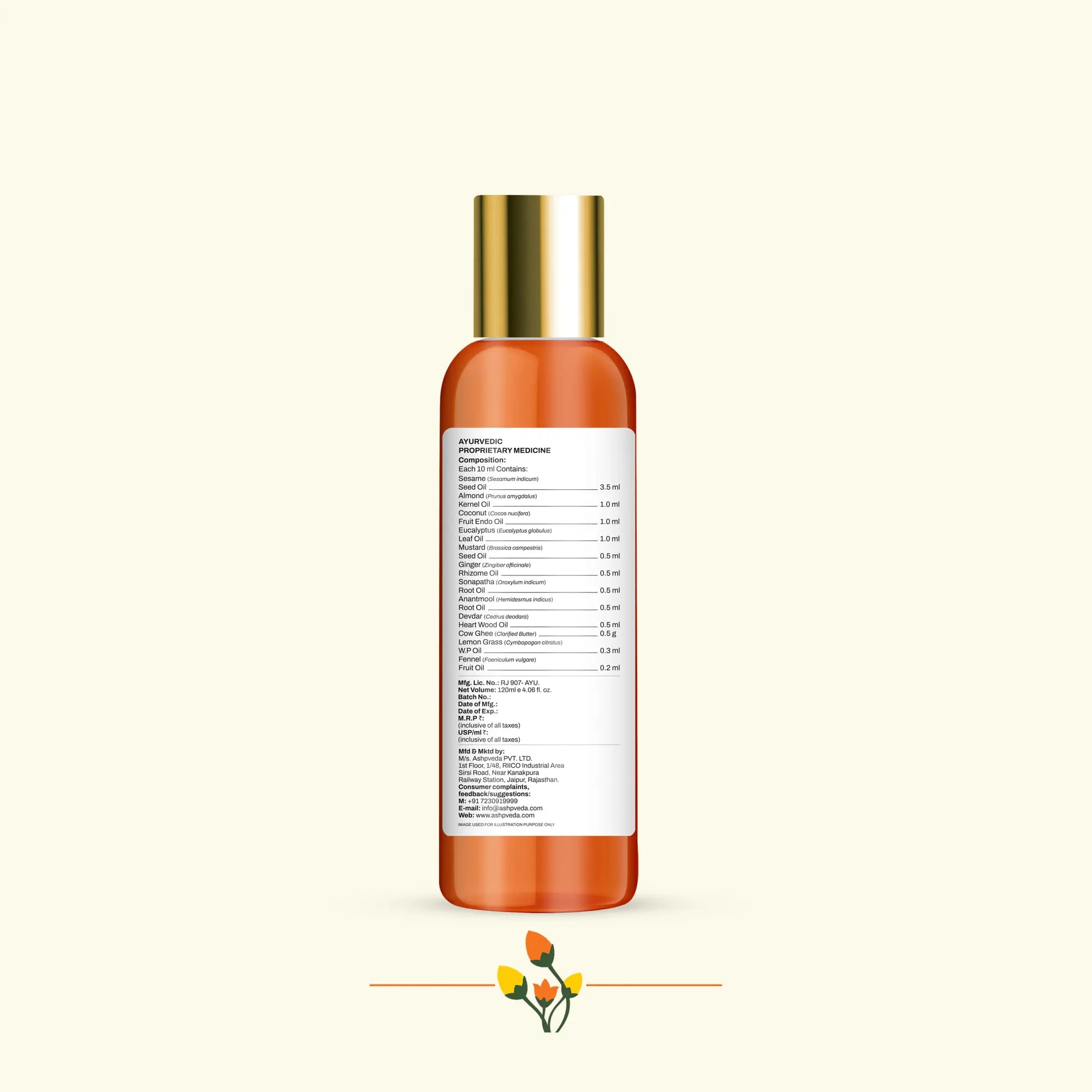 ashpveda Deep Relax Body Oil-Lemongrass & Eucalyptus