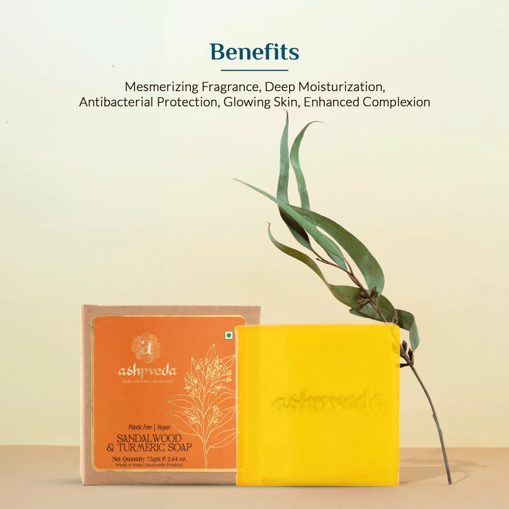 ashpveda Sandalwood & Turmeric Bathing Soap