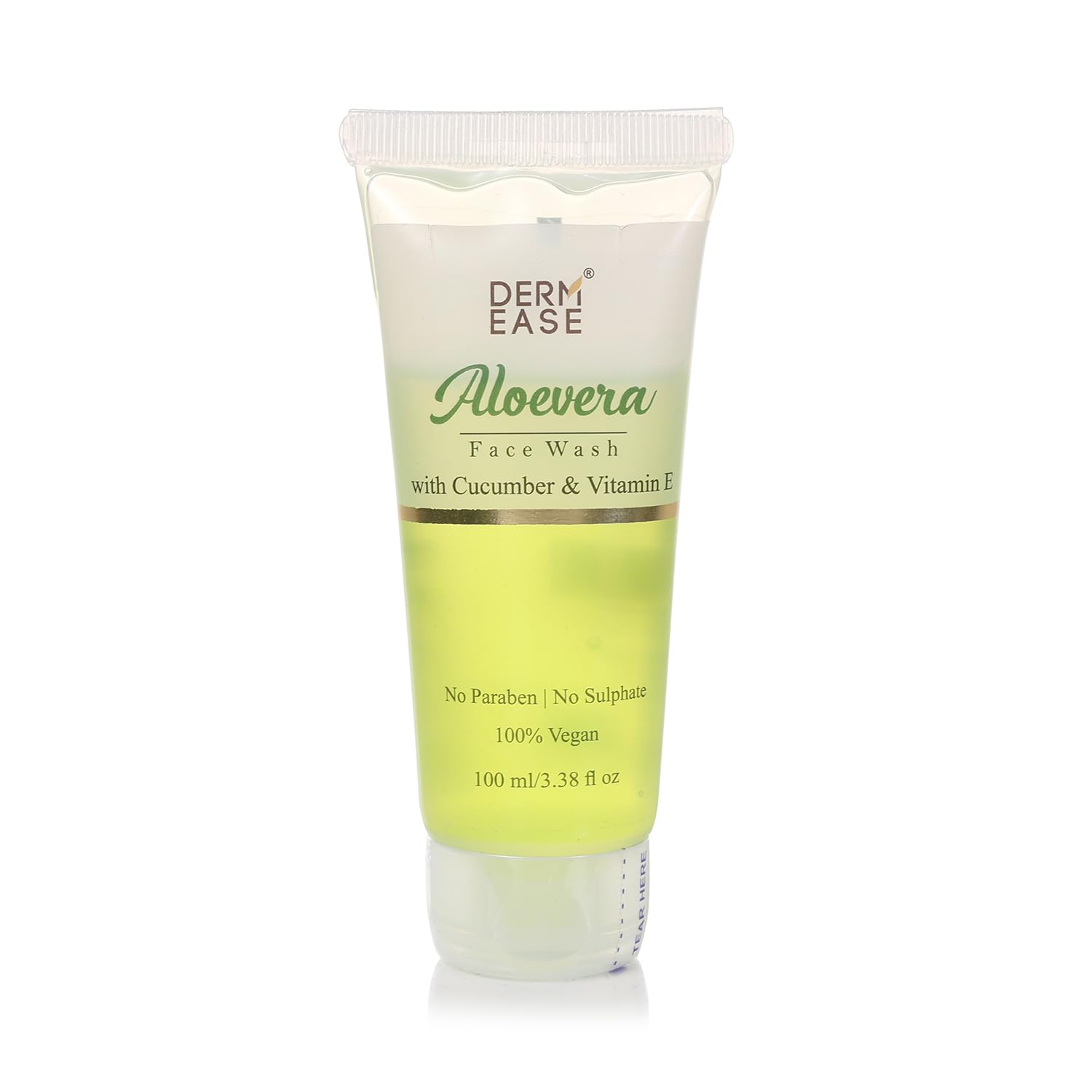dermease aloe vera face wash for calm and clean skin
