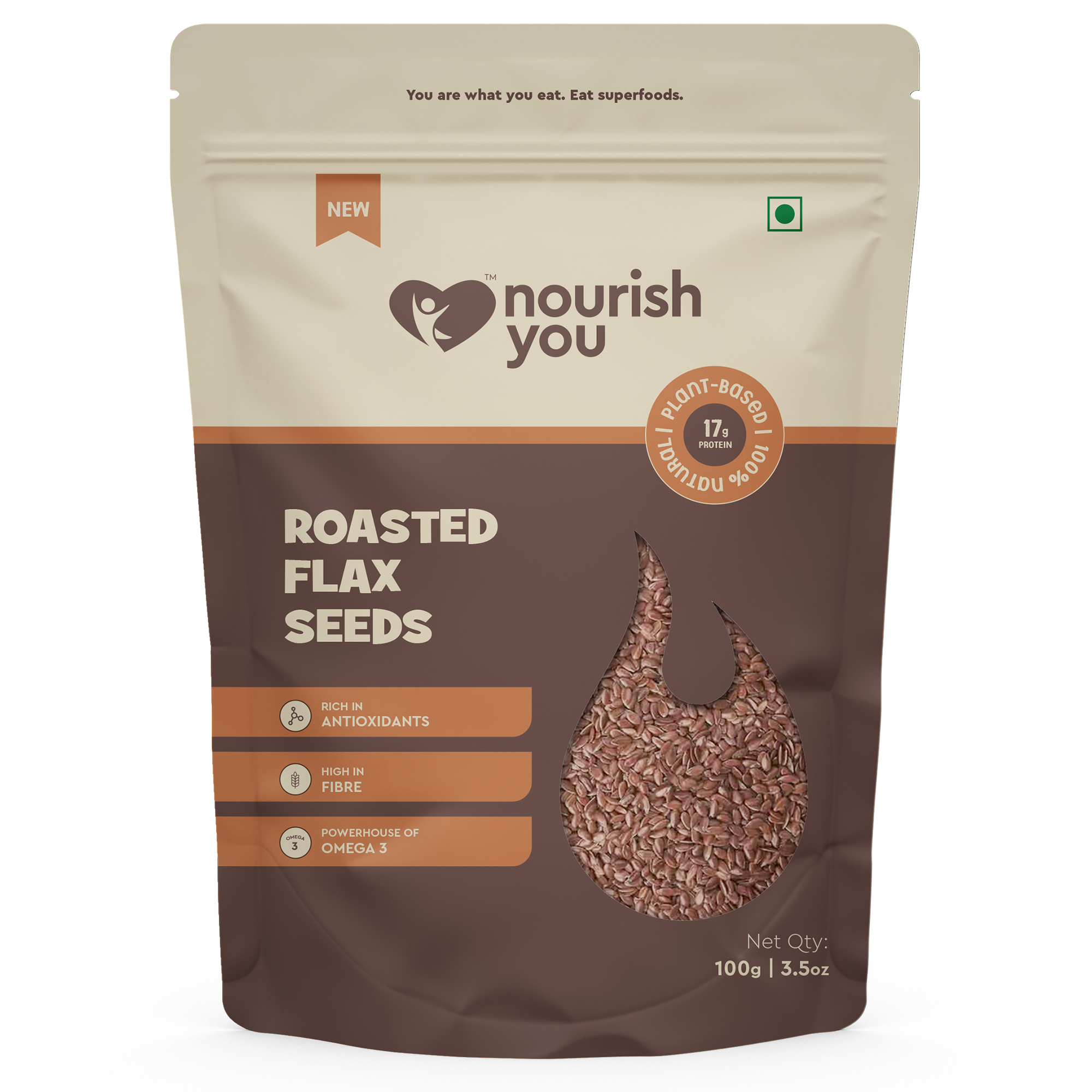 nourish you organic roasted flax seeds