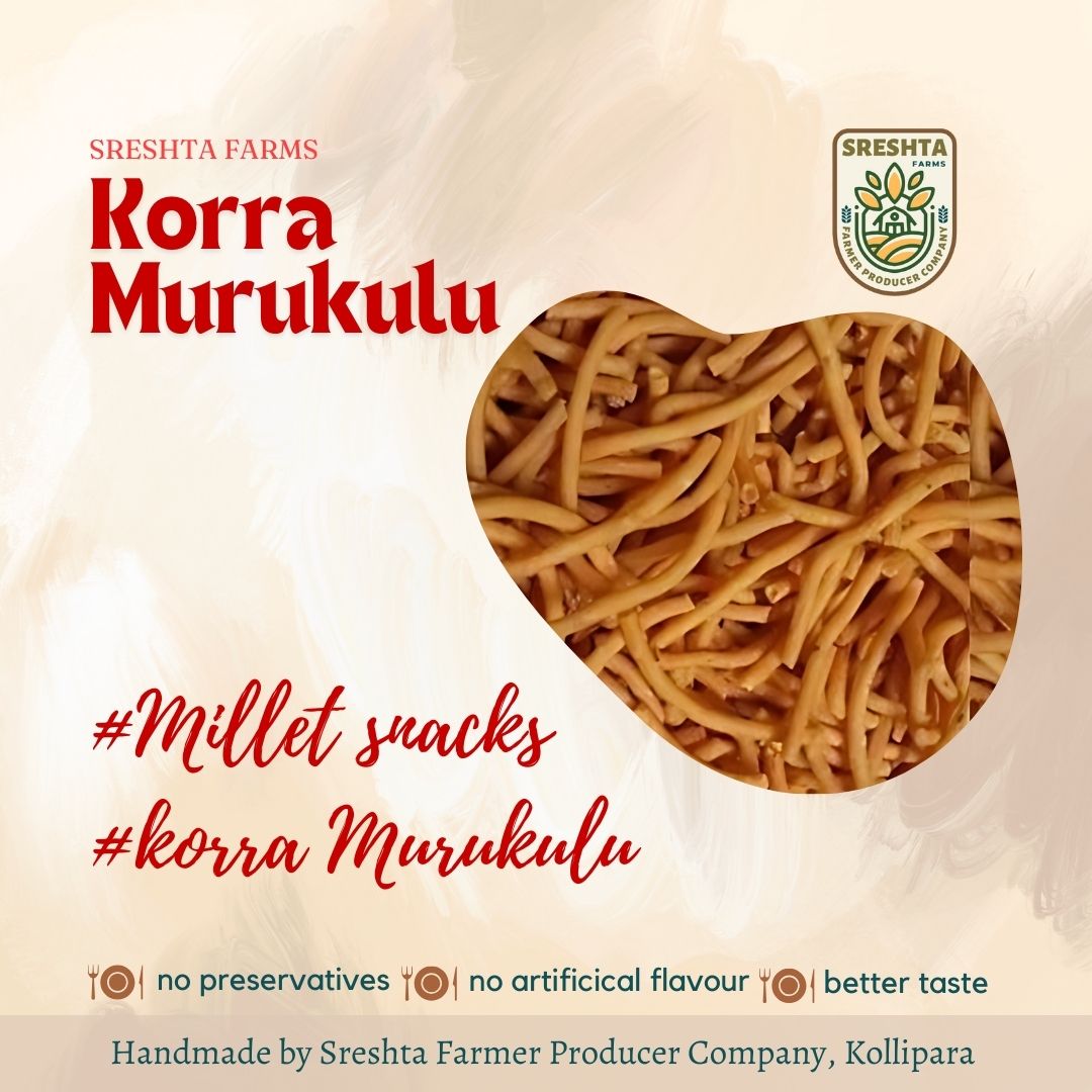 sreshta farms crispy murukulu healthy south indian snack korra foxtail millet 