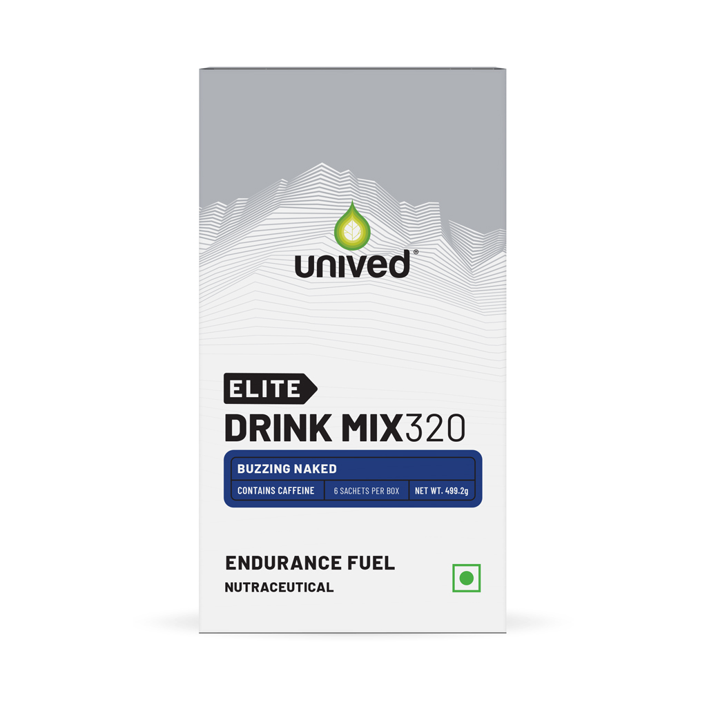 unived elite drink mix 320 for endurance focus and hydration buzzing naked