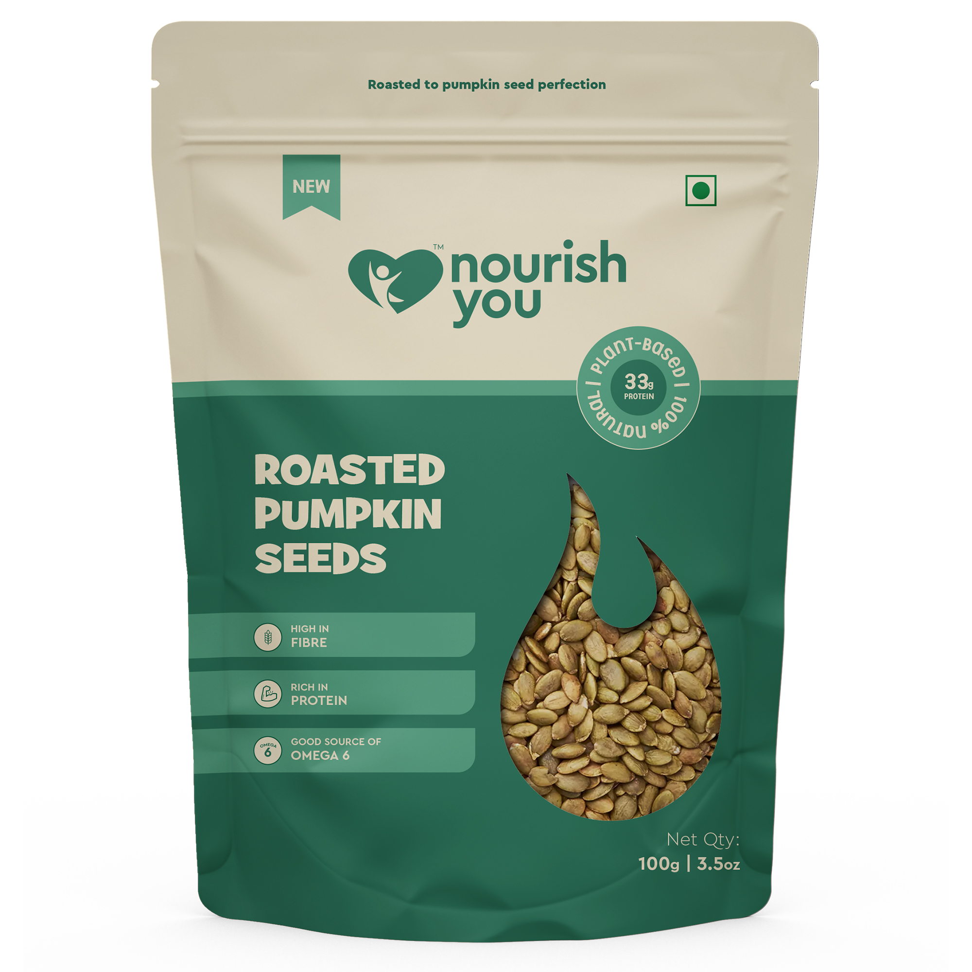 nourish you organic roasted pumpkin seeds