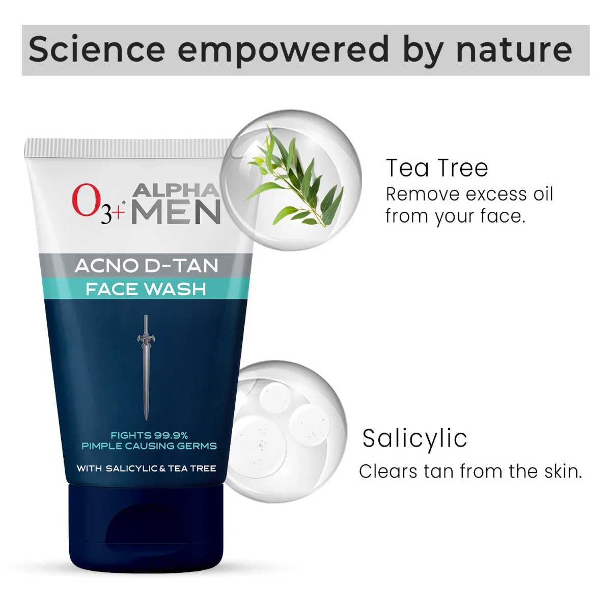 O3+ Alpha Men Acno D-Tan Face Wash
