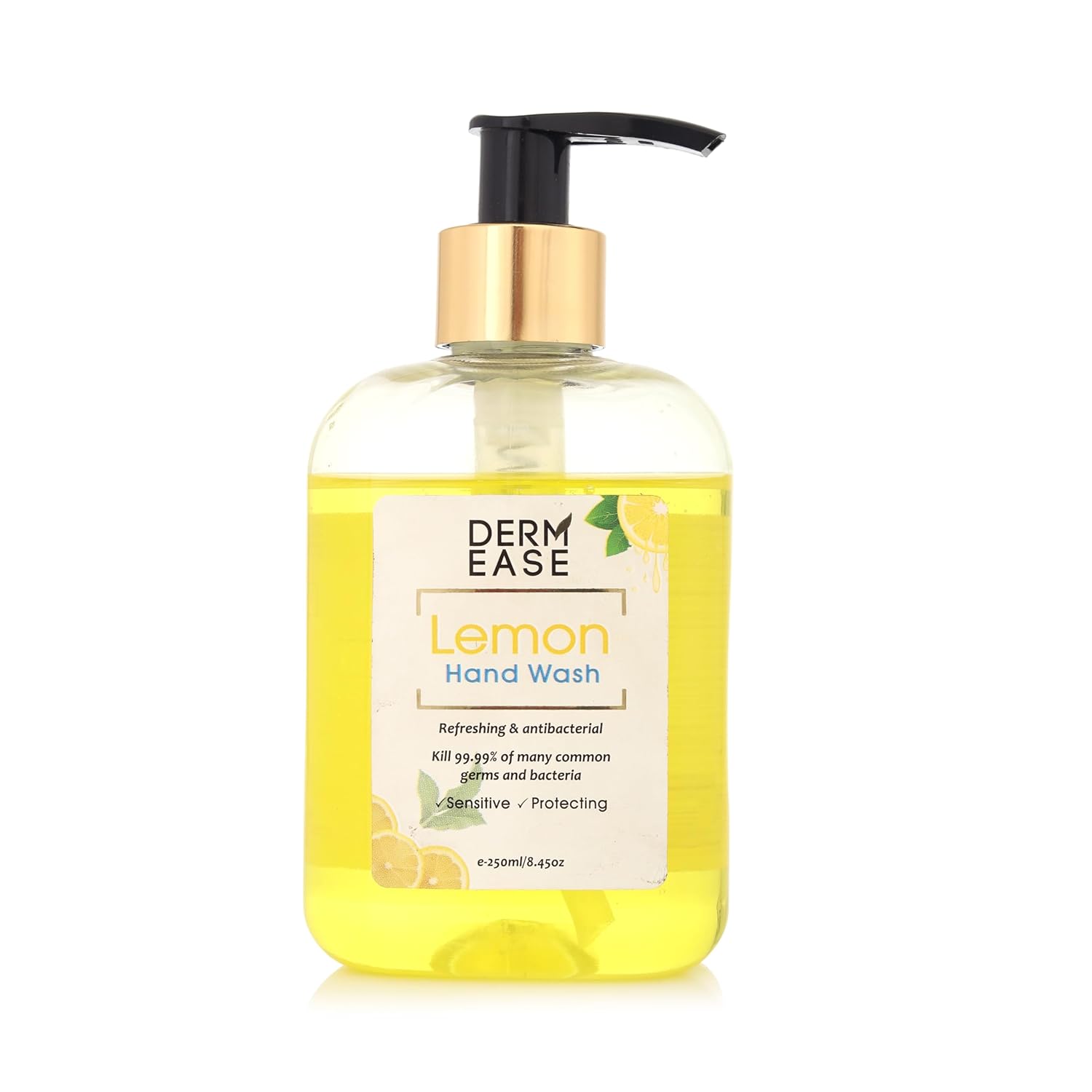 dermease pure hand wash for gentle clean and hydration lemon
