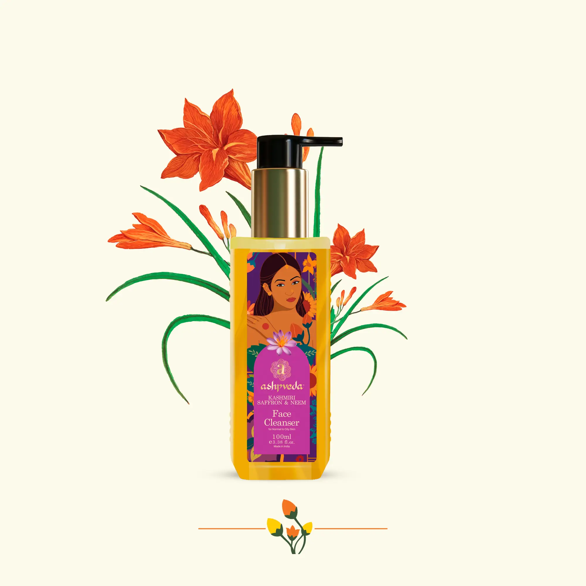 ashpveda Kashmiri Saffron & Neem Face Cleanser