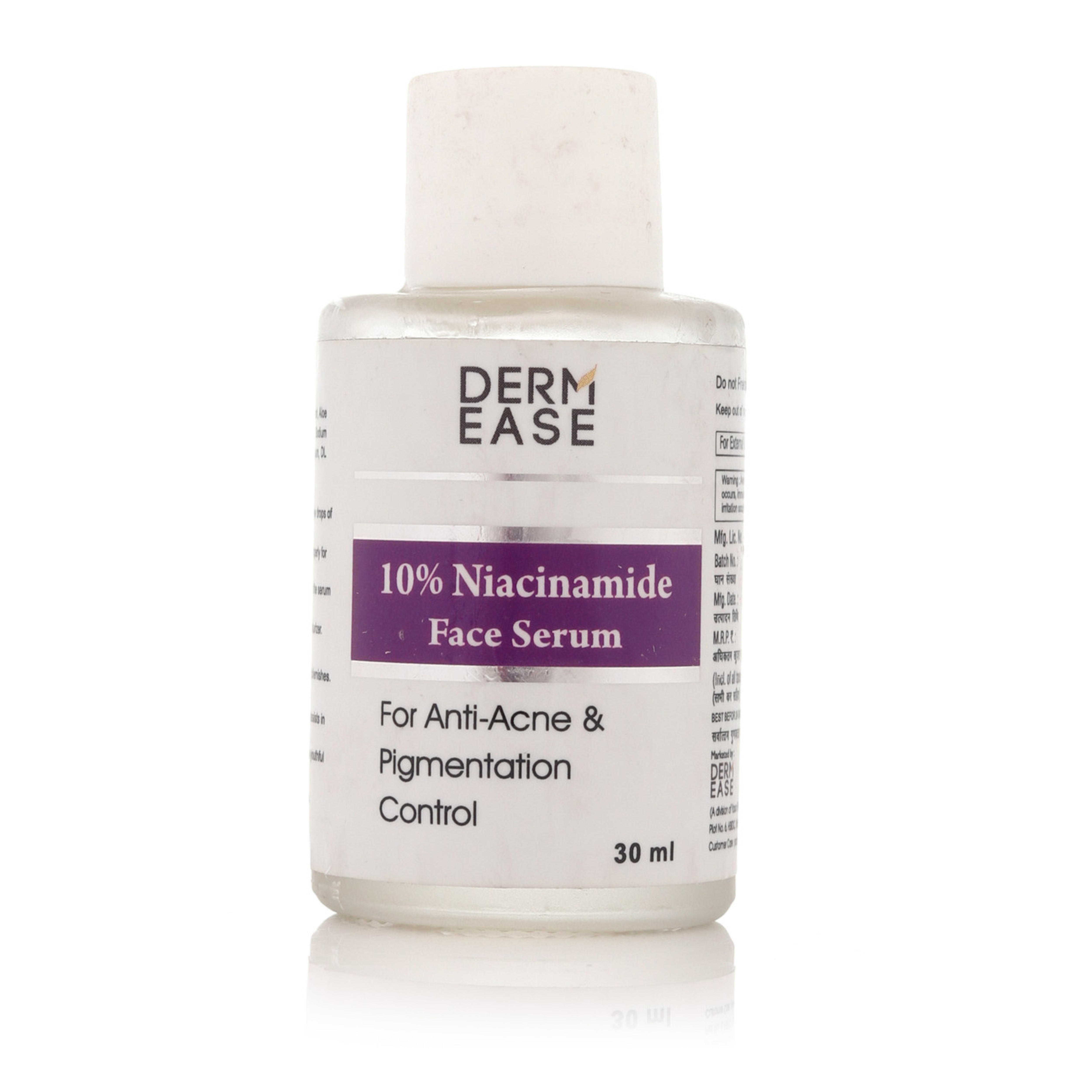 dermease 10 niacinamide face serum for clear and bright skin