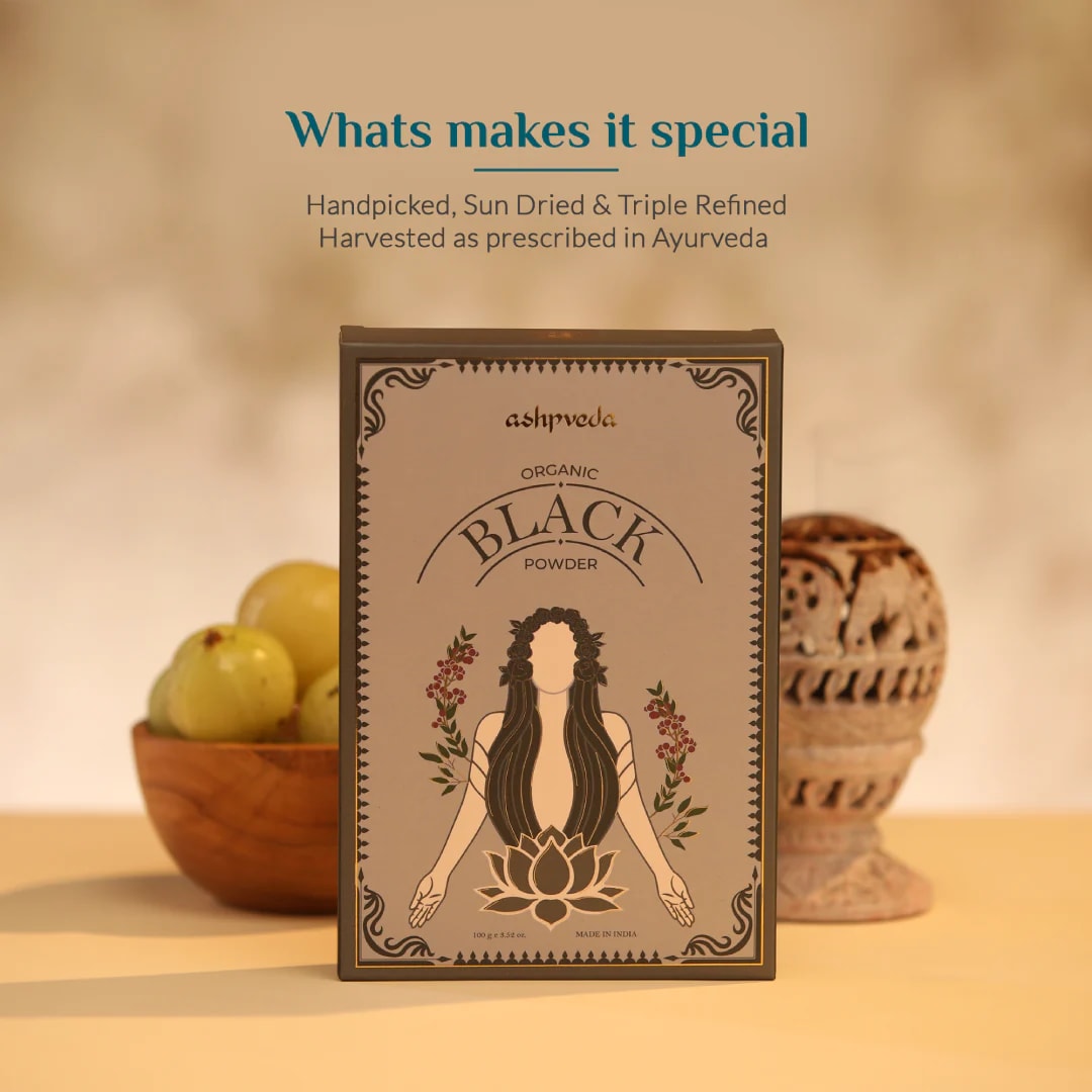 ashpveda Organic Black Hair Color Powder