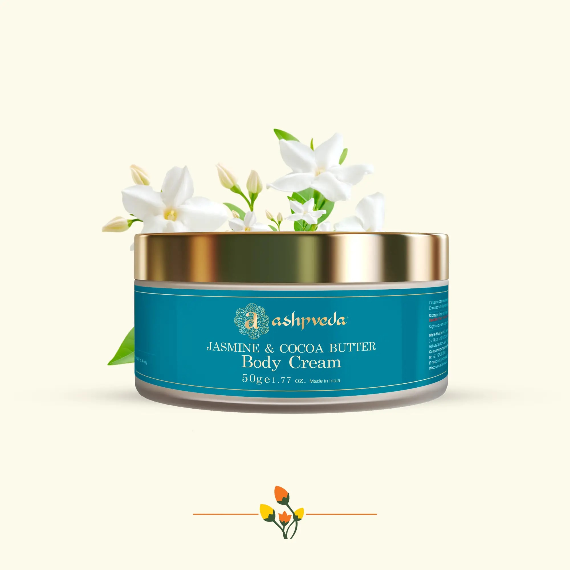 ashpveda Jasmine & Cocoa Butter-Body Cream