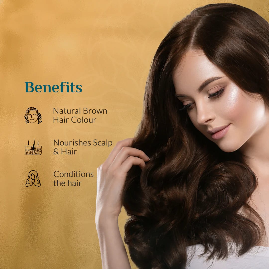 ashpveda Organic Brown Hair Color Powder