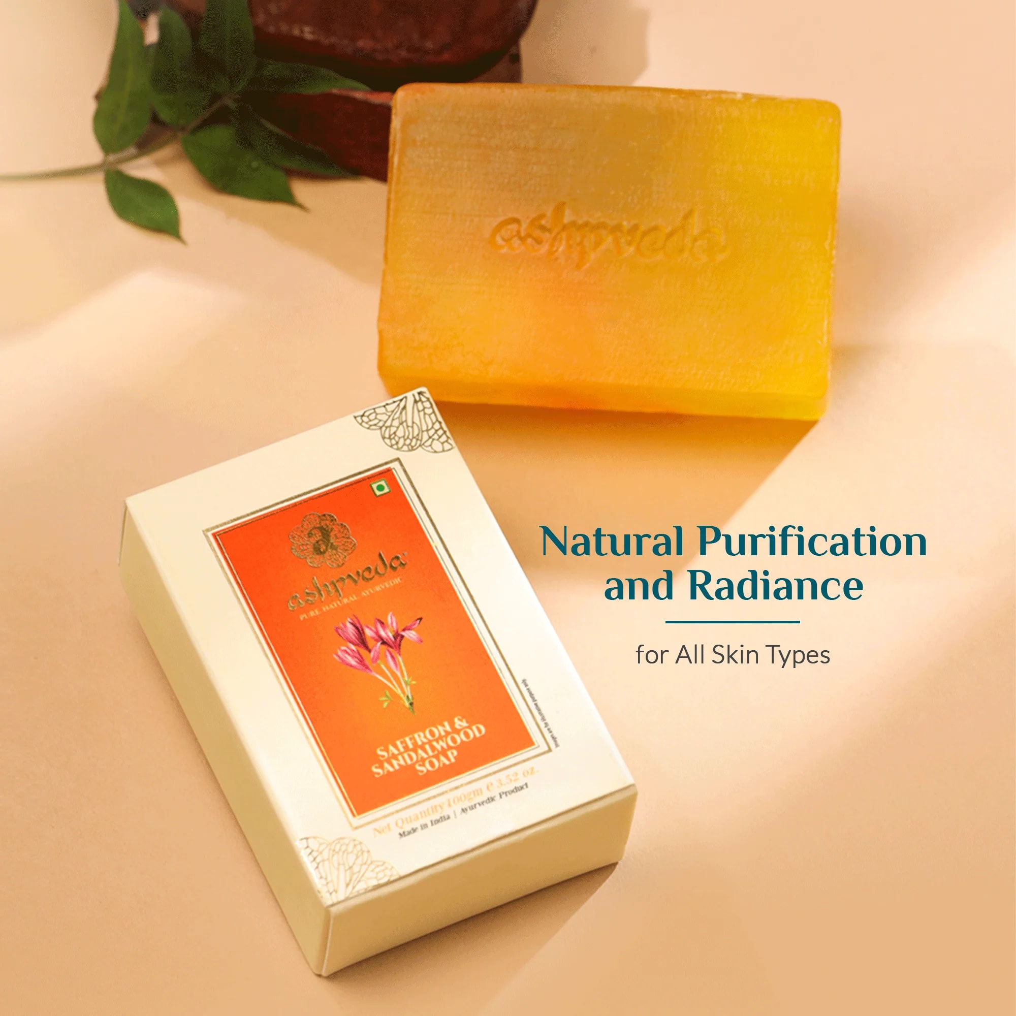 ashpveda Sandalwood & Saffron Bathing Soap