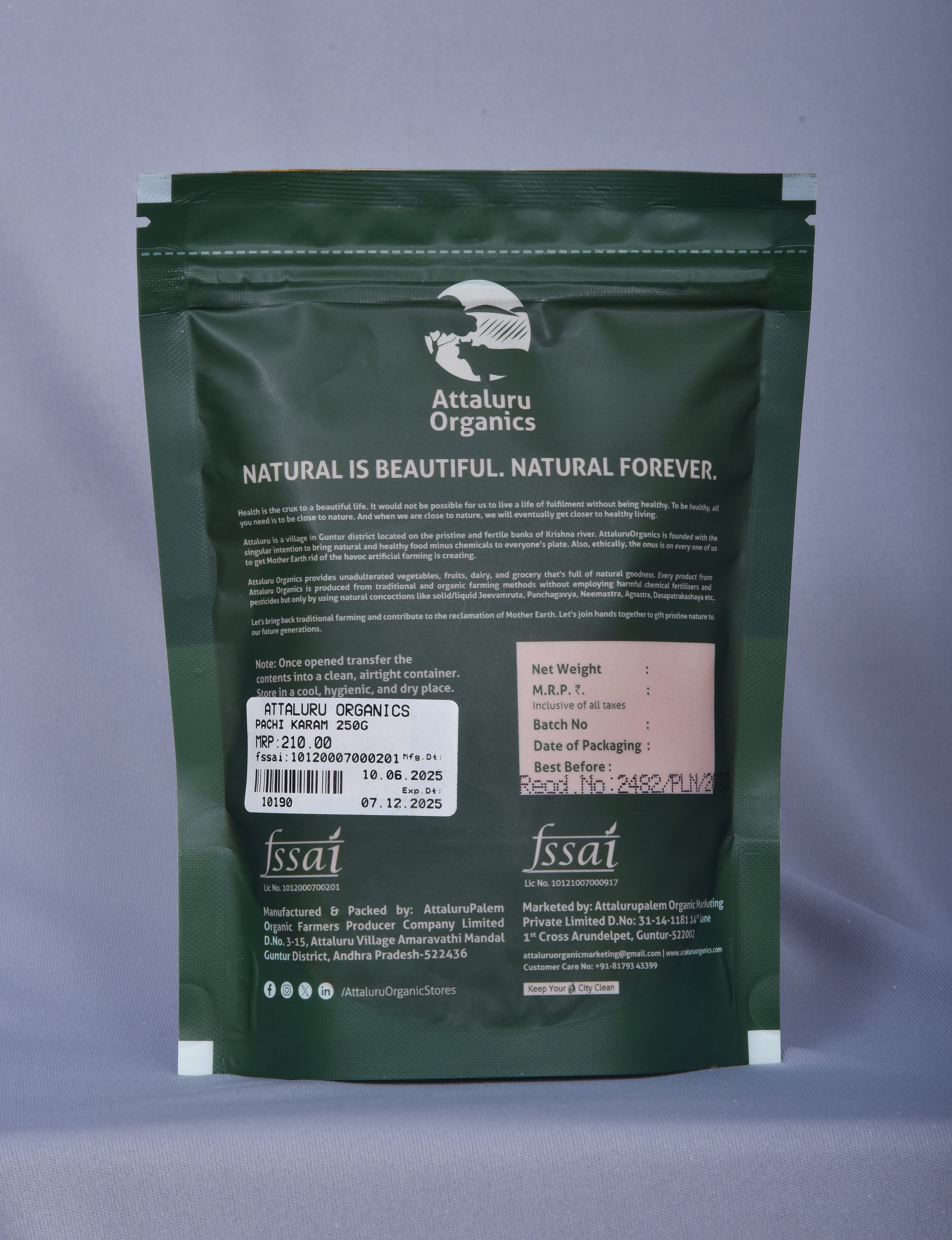 attaluru organics red chilli powder