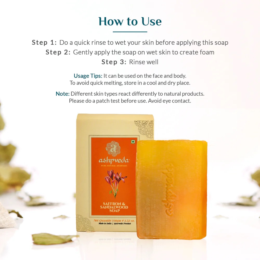 ashpveda Sandalwood & Saffron Bathing Soap